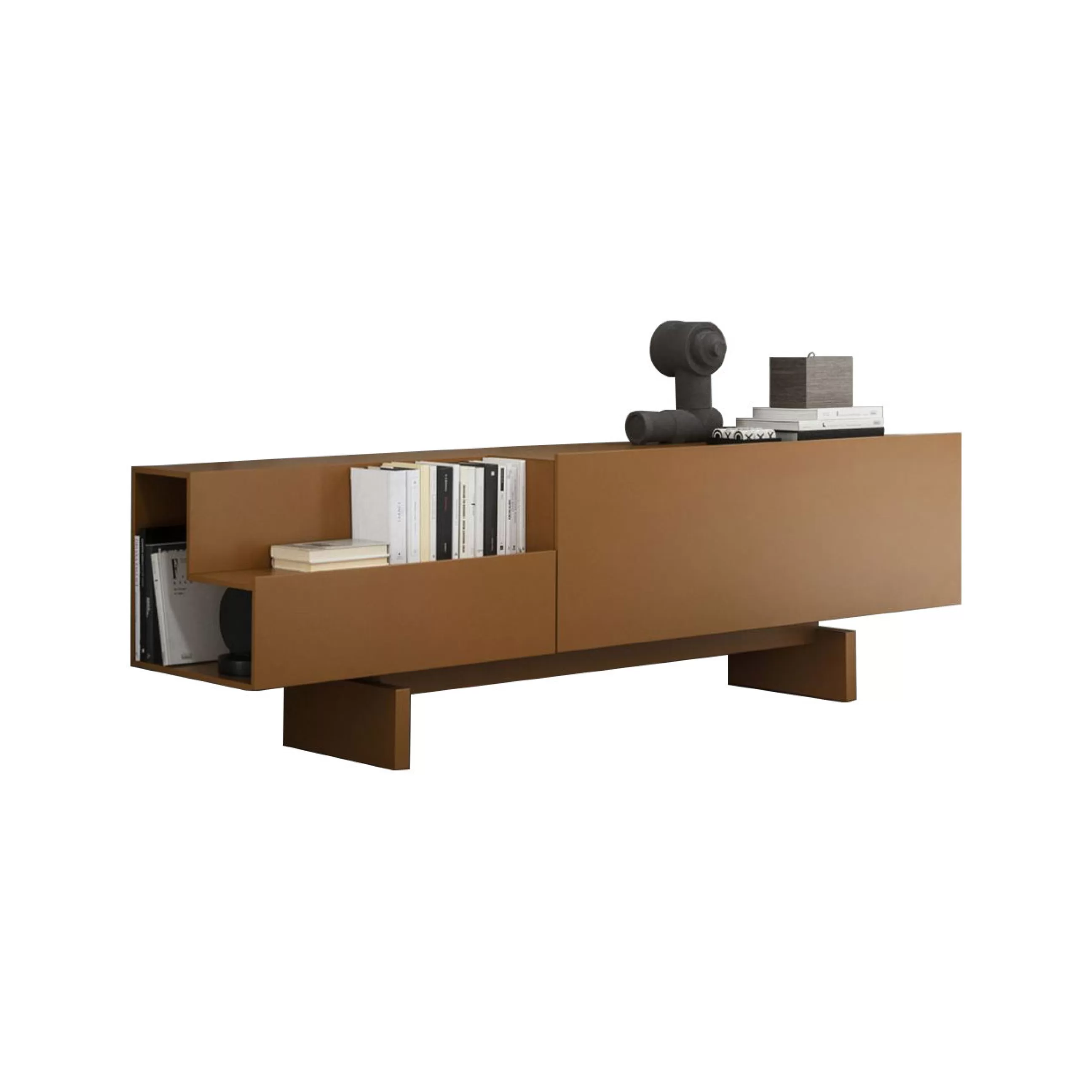 Commodes Buffets Armoires>Mogg Buffet Ella Bois/ Laque - L 120 Cm - Ouverture Gauche - Orange