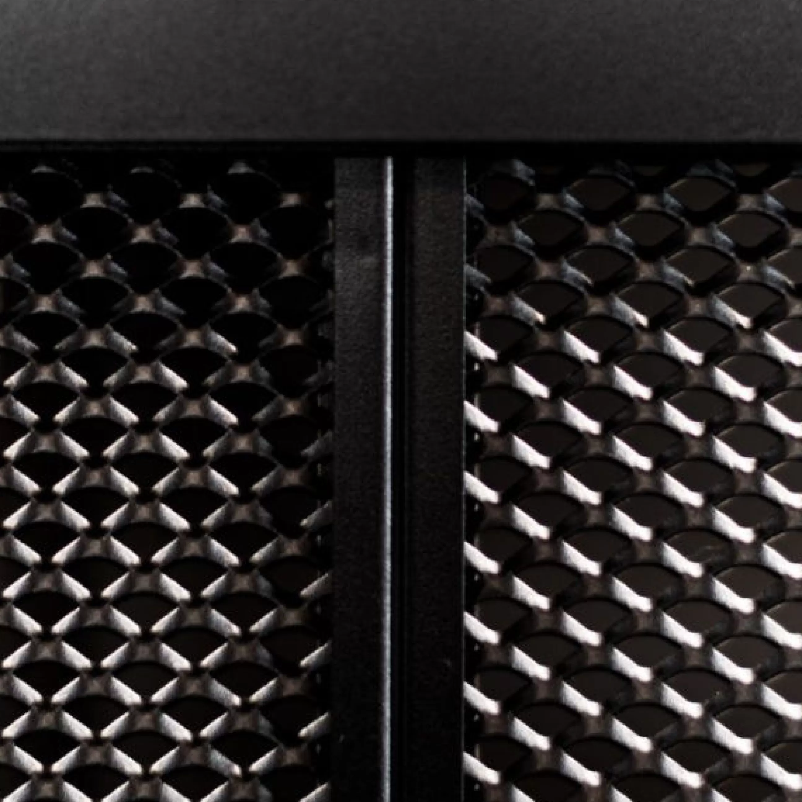 Commodes Buffets Armoires>Zeus Buffet Isotta Metal Noir / L 182 X H 80 Cm - Perfore - Noir Cuivre