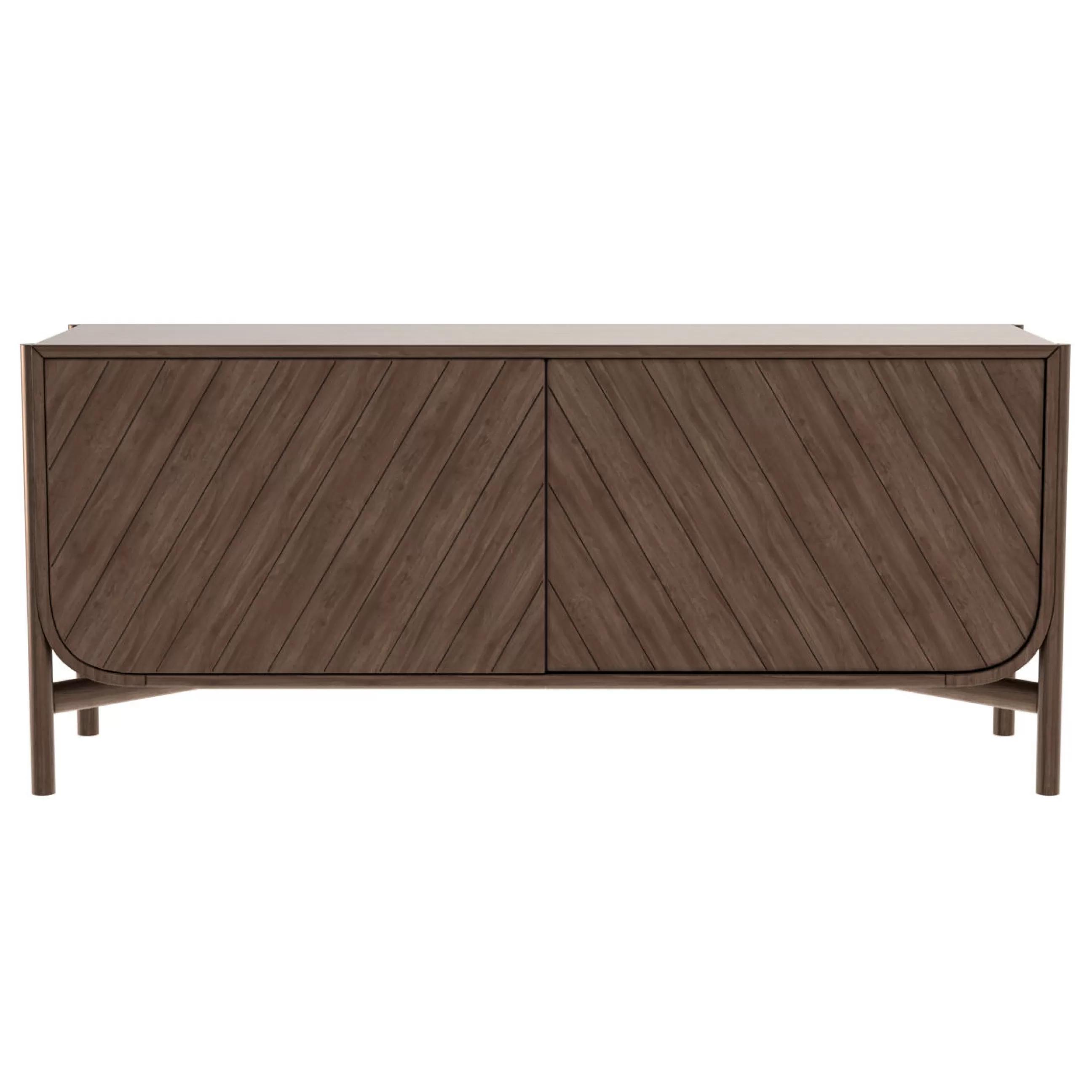 Commodes Buffets Armoires>Harto Buffet Marius Bois Naturel / Meuble Tv - L 155 X H 65 Cm - Noyer