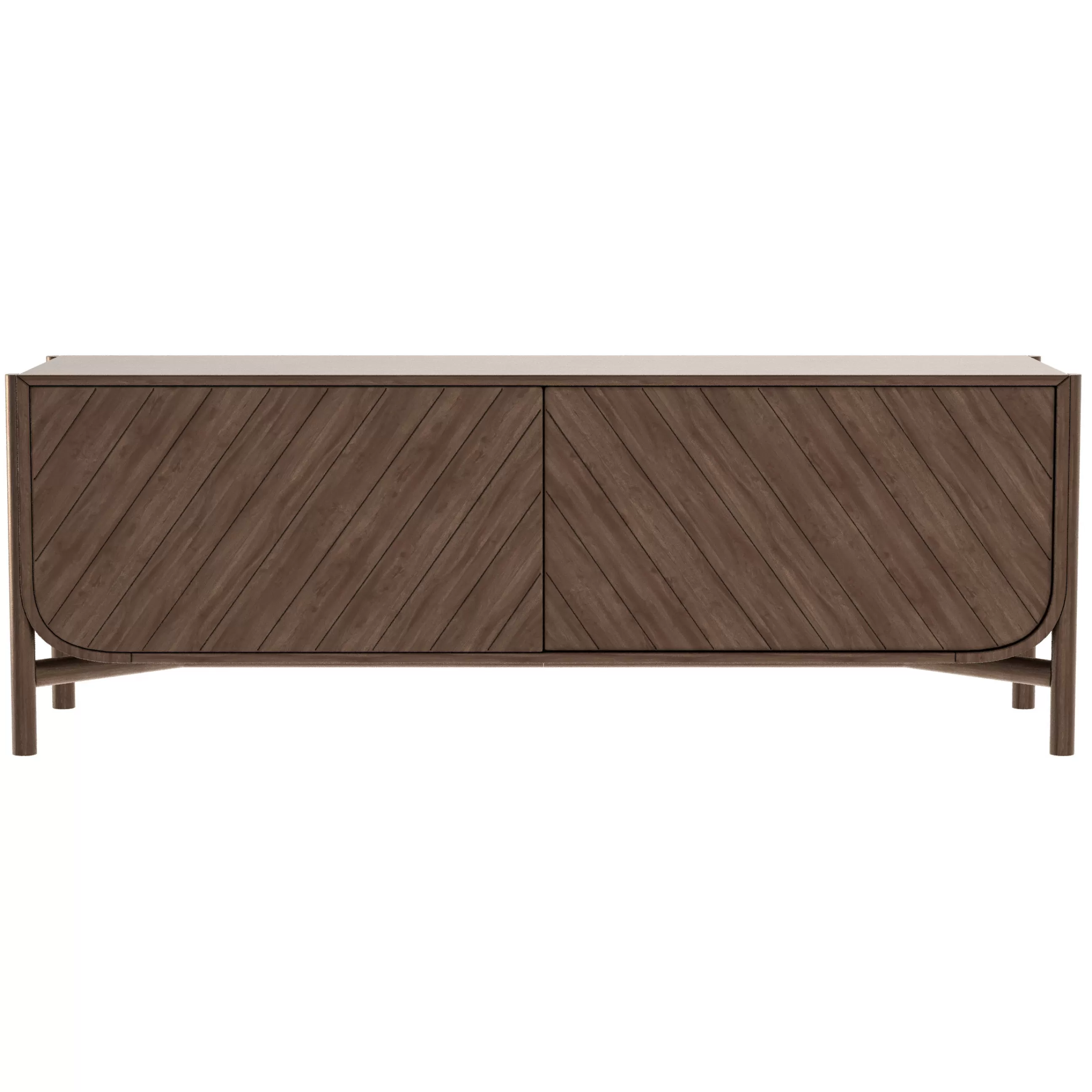 Commodes Buffets Armoires>Harto Buffet Marius Bois Naturel / Meuble Tv - L 185 X H 65 Cm - Noyer