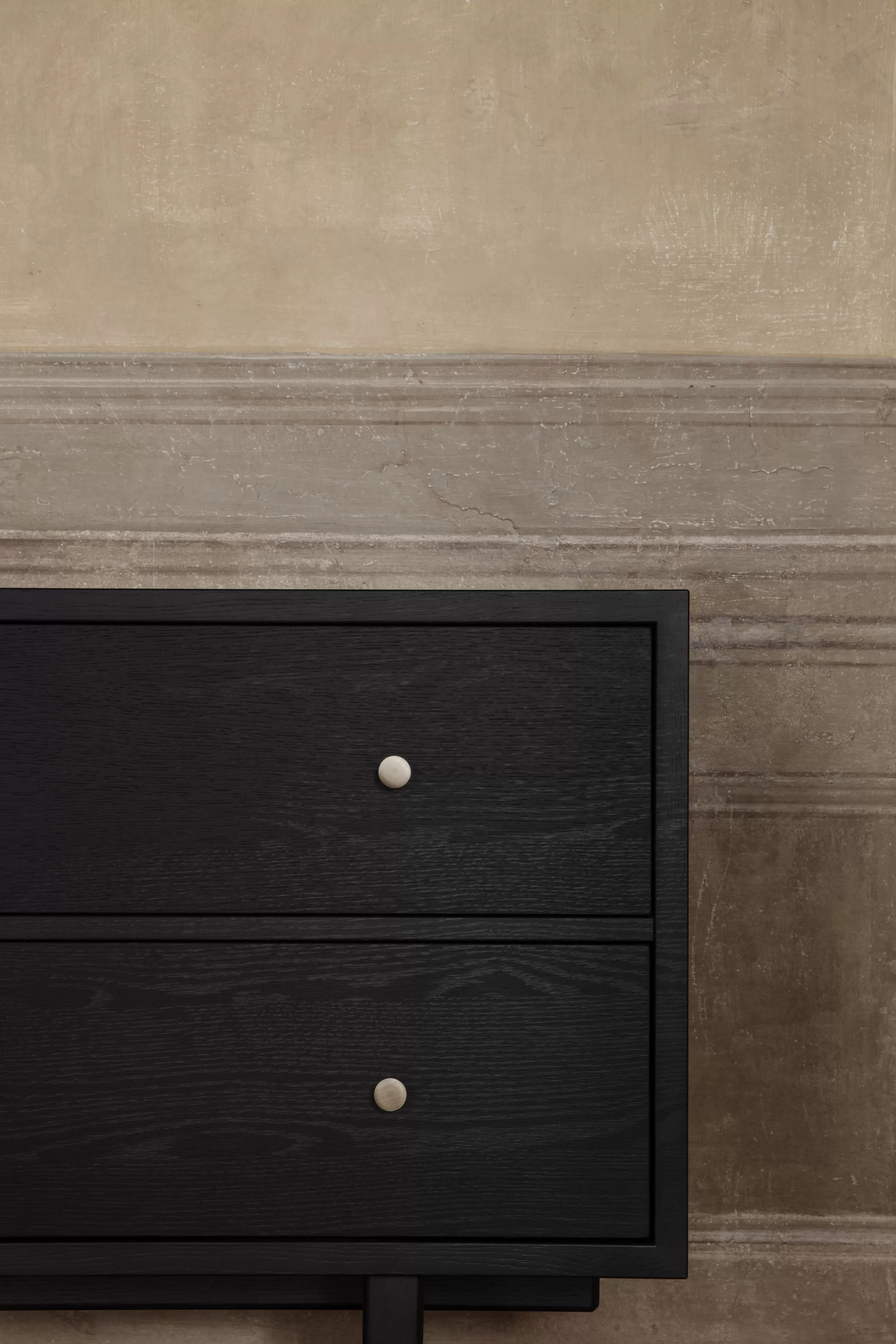 Commodes Buffets Armoires>Gubi Buffet Private Bois Noir / L 160 Cm - 4 Tiroirs - Laiton - Marron-Noir