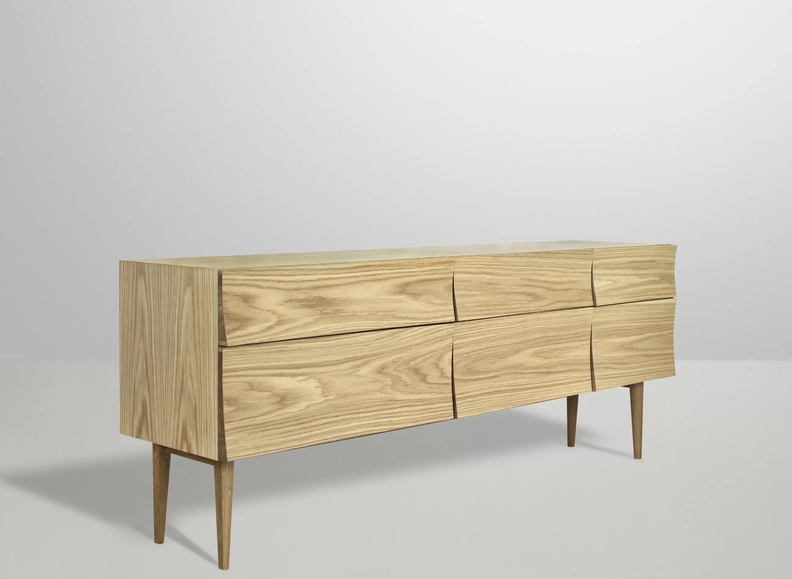 Meubles Tv>Muuto Buffet Reflect Large Bois Naturel / L 180 Cm - 2 Portes & 2 Tiroirs - Bois Clair