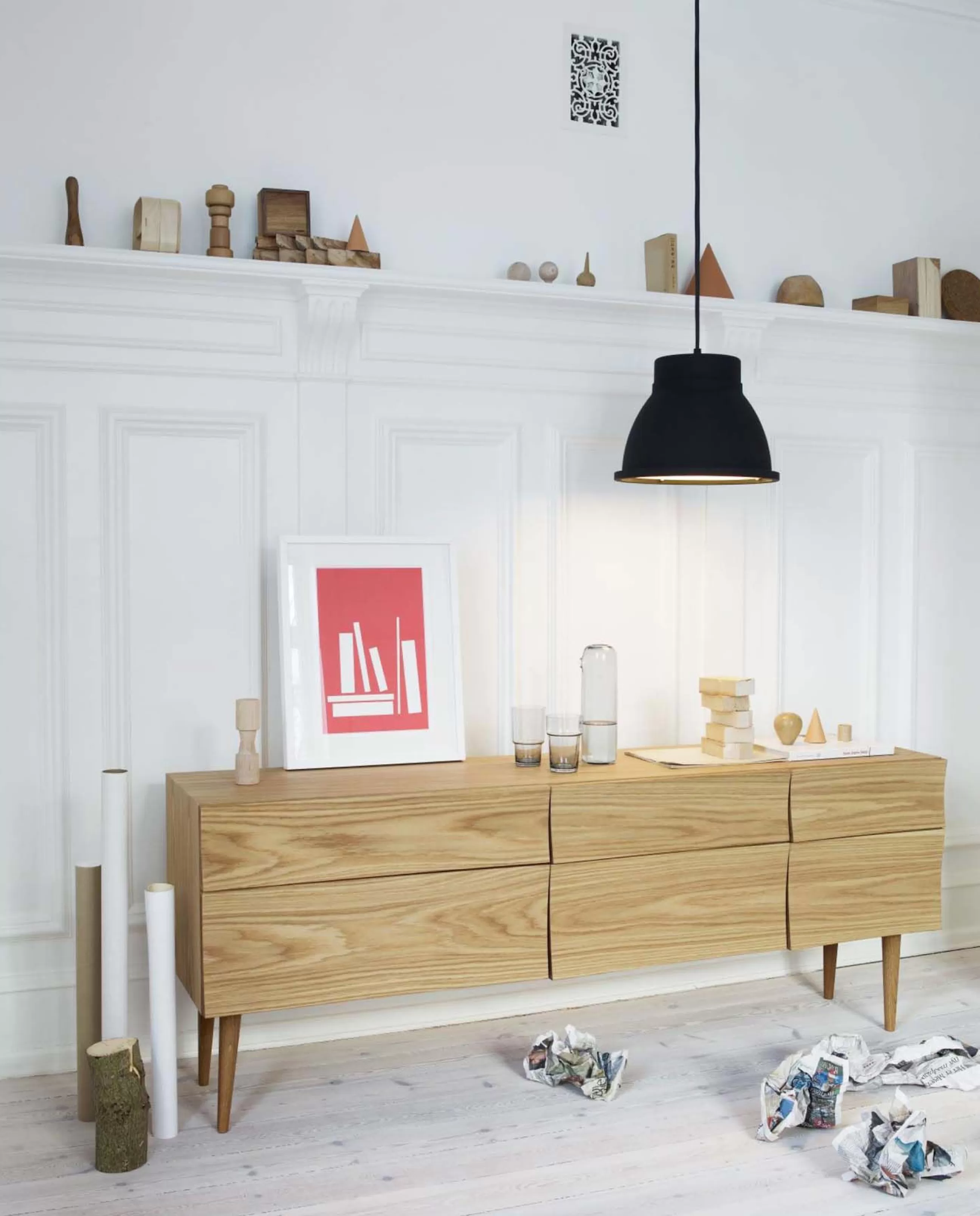 Meubles Tv>Muuto Buffet Reflect Large Bois Naturel / L 180 Cm - 2 Portes & 2 Tiroirs - Bois Clair