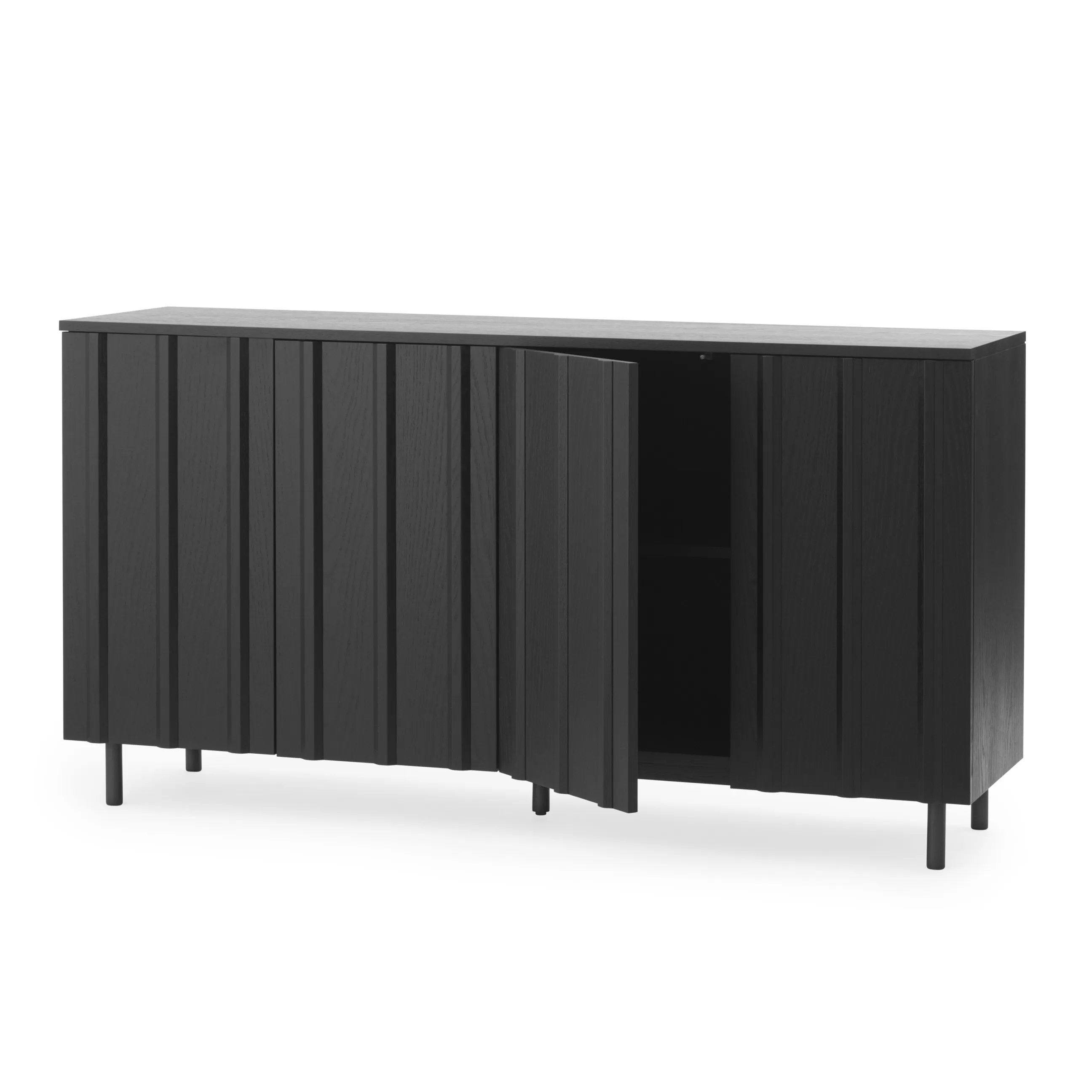 Commodes Buffets Armoires>Normann Copenhagen Buffet Rib Bois/ L 159 X H 86,5 Cm - Noir