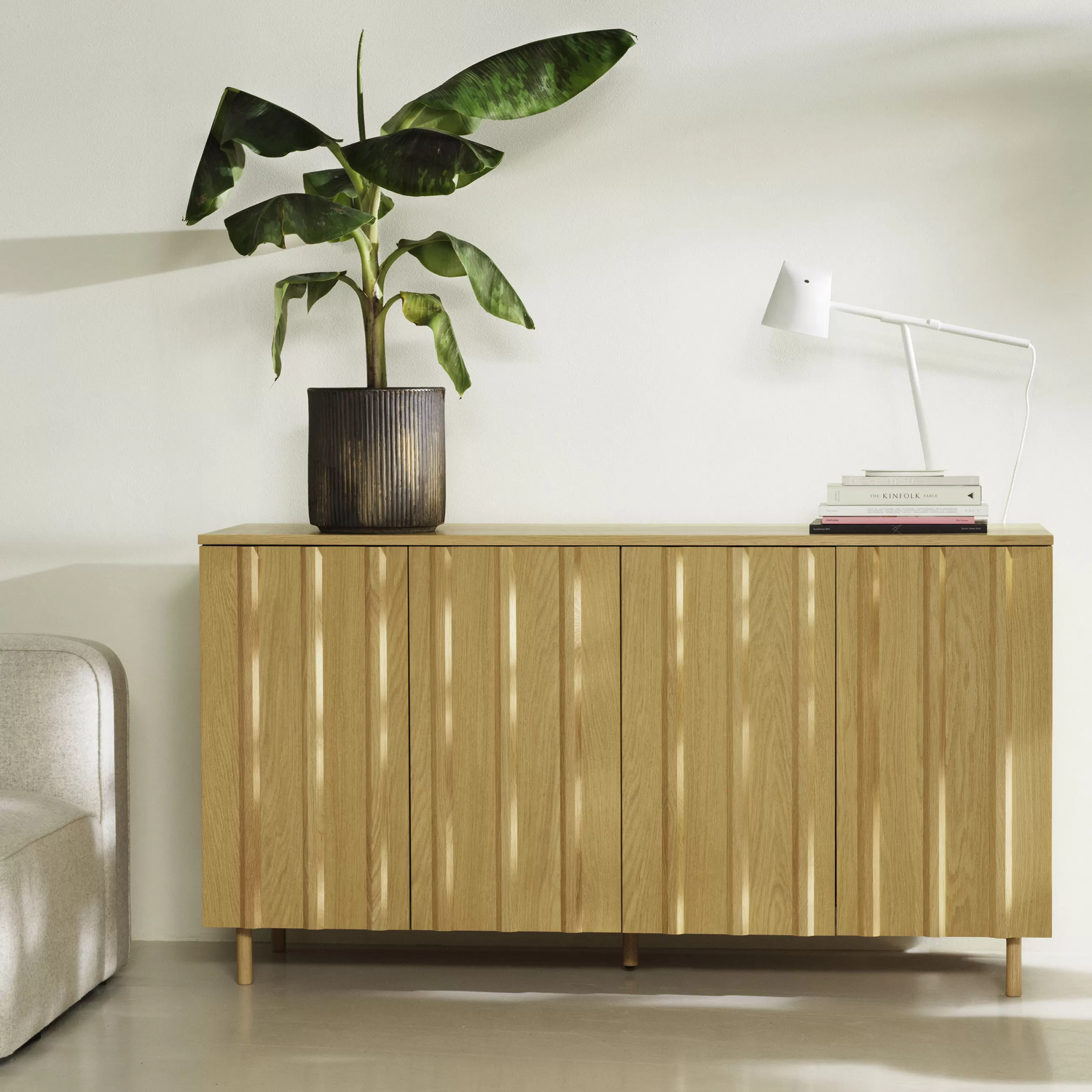 Commodes Buffets Armoires>Normann Copenhagen Buffet Rib Bois/ L 159 X H 86,5 Cm - Noir