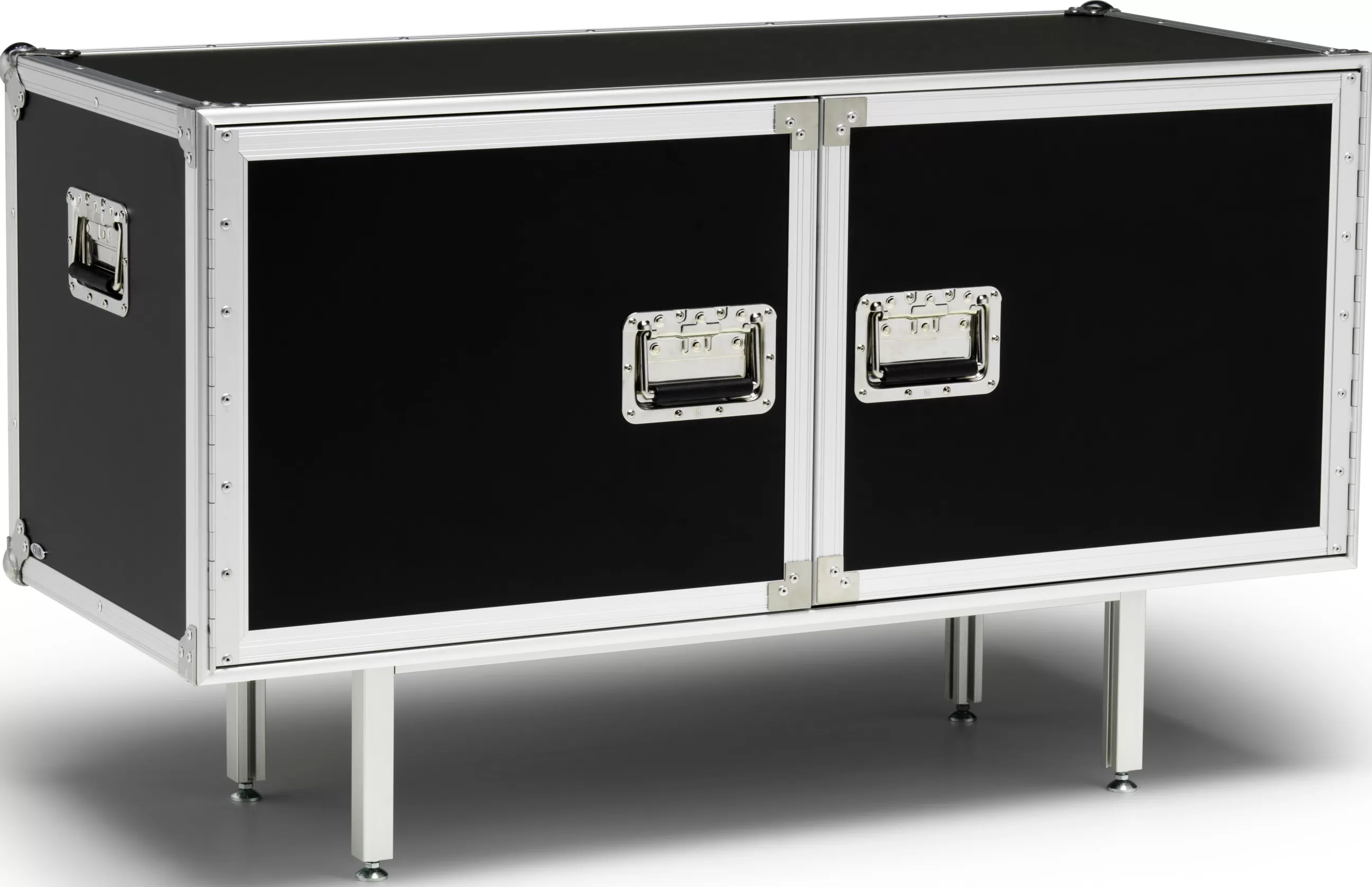Meubles Tv>Diesel with Moroso Buffet Total Flightcase Metal Boisl 120 Cm - Noir