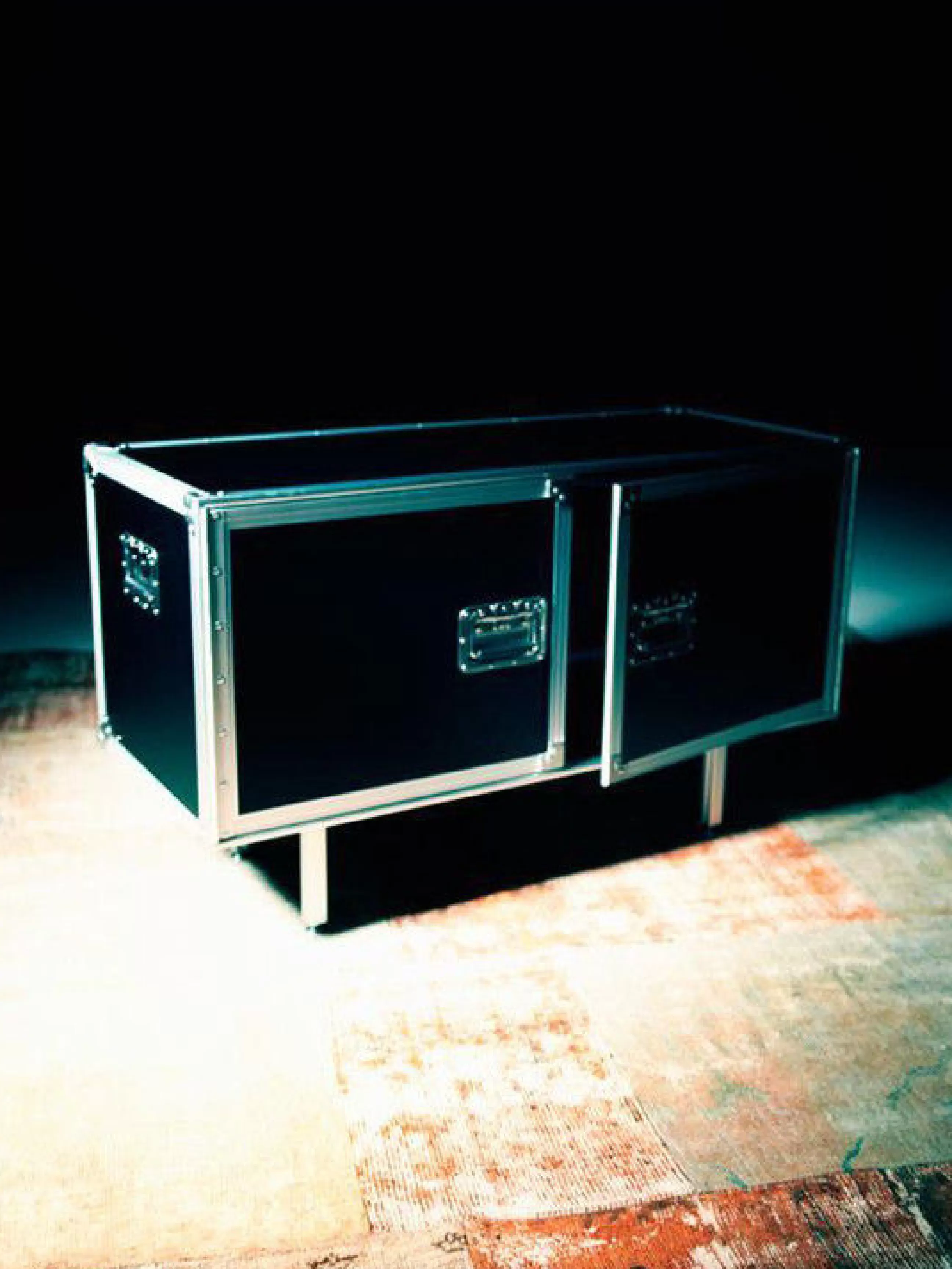 Meubles Tv>Diesel with Moroso Buffet Total Flightcase Metal Boisl 120 Cm - Noir