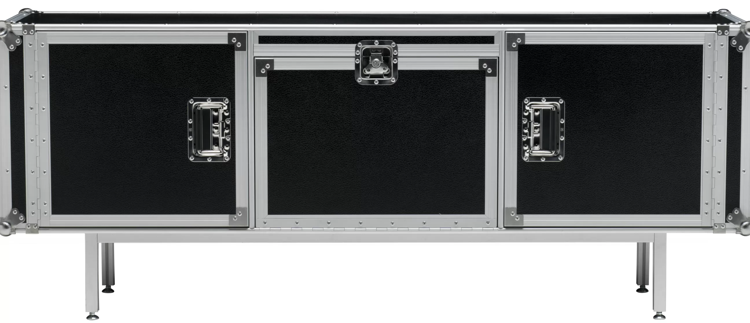 Meubles Tv>Diesel with Moroso Buffet Total Flightcase Metal Boisl 180 Cm - Noir