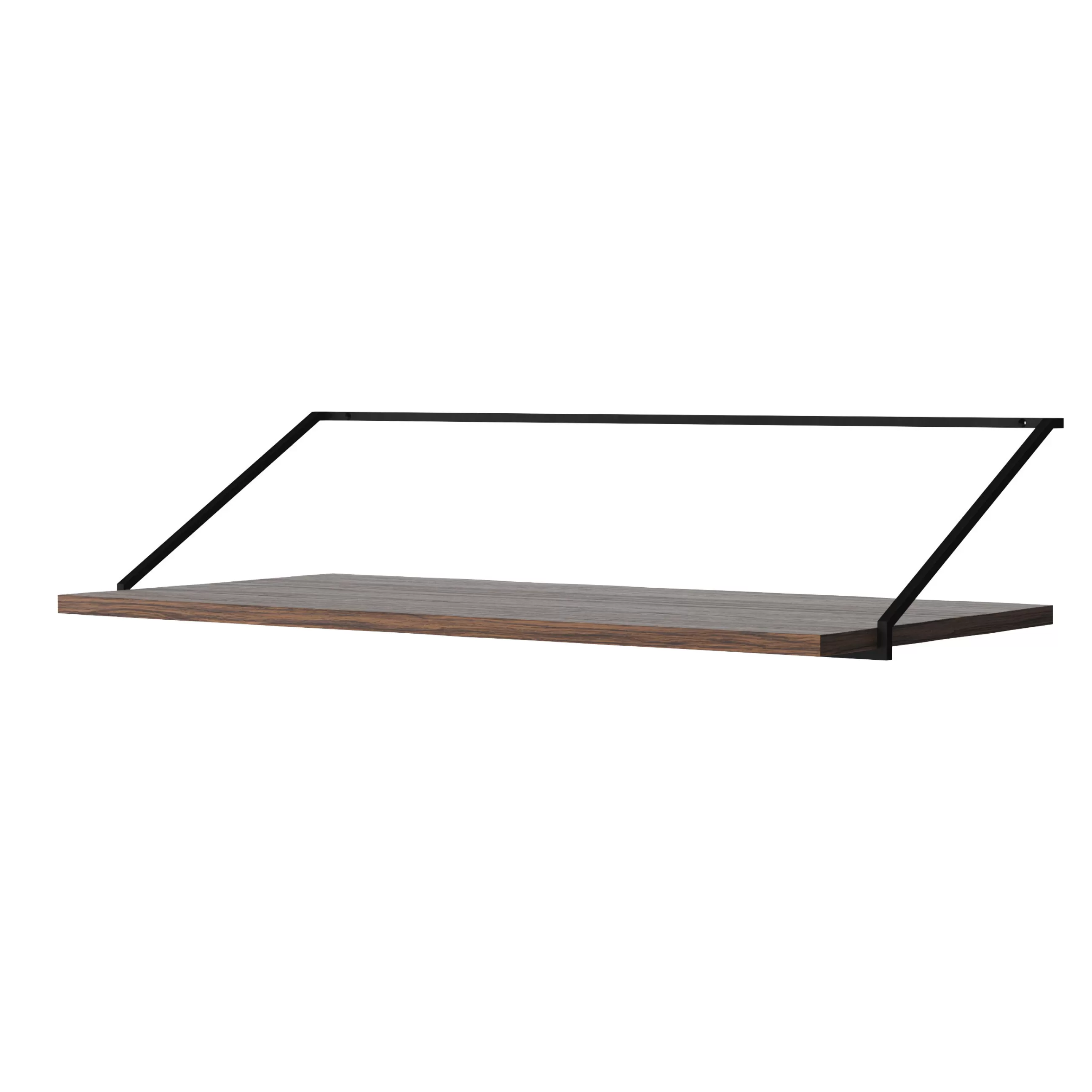 Consoles>Menu Bureau Rail Bois Naturel / Console - L 92 X Prof. 45 Cm - Chene Fonce - Noir