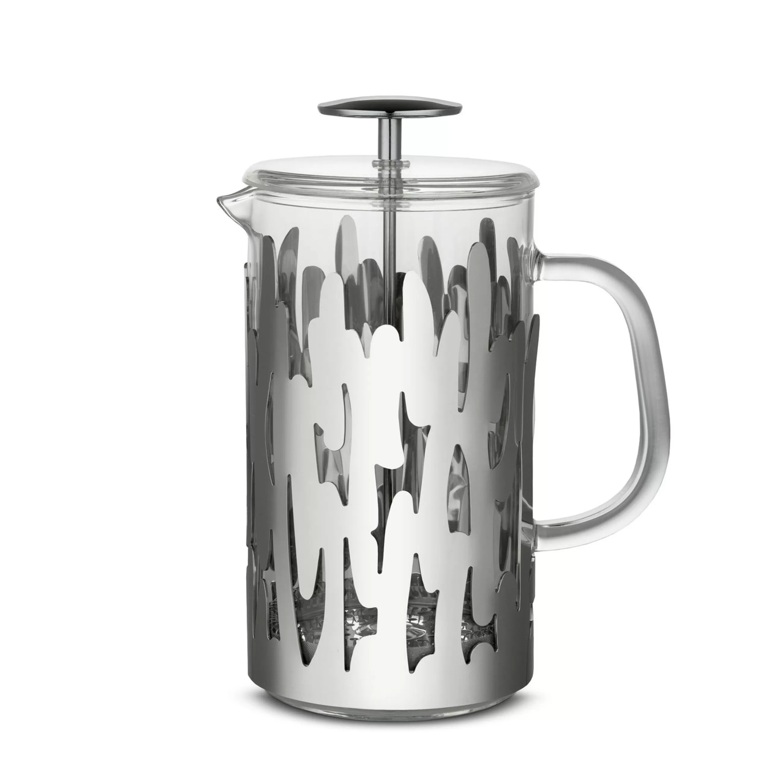 Cafetières>Alessi Cafetiere A Piston Barkoffee Verre Metal / 8 Tasses - Pour Cafe, The, Tisane - Acier - Transparent