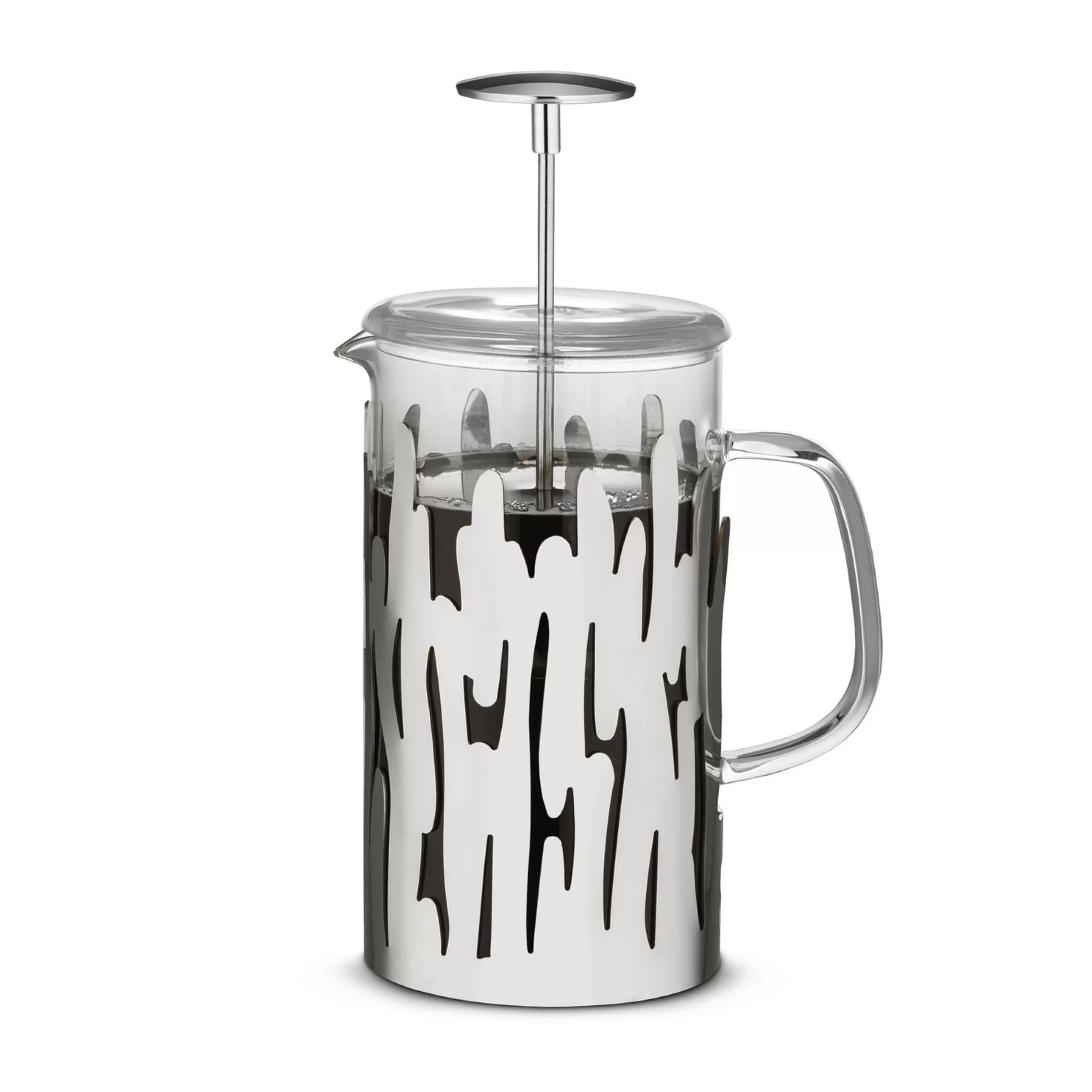 Cafetières>Alessi Cafetiere A Piston Barkoffee Verre Metal / 8 Tasses - Pour Cafe, The, Tisane - Acier - Transparent