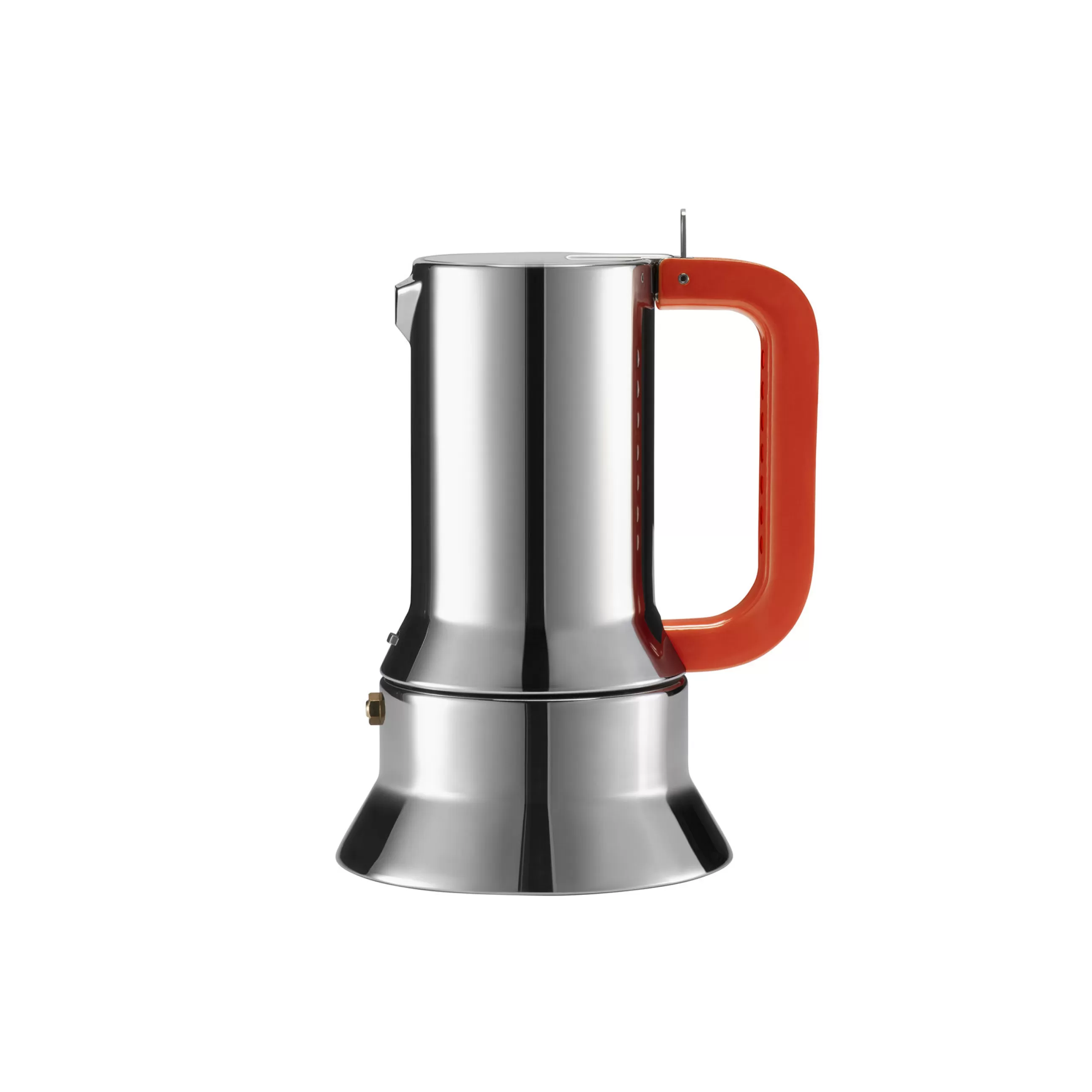 Cafetières>Alessi Cafetiere Italienne 9090, Poignee Perforee (1978) Metal / 3 Tasses - Induction / 100 Values Collection - Acier - Rouge