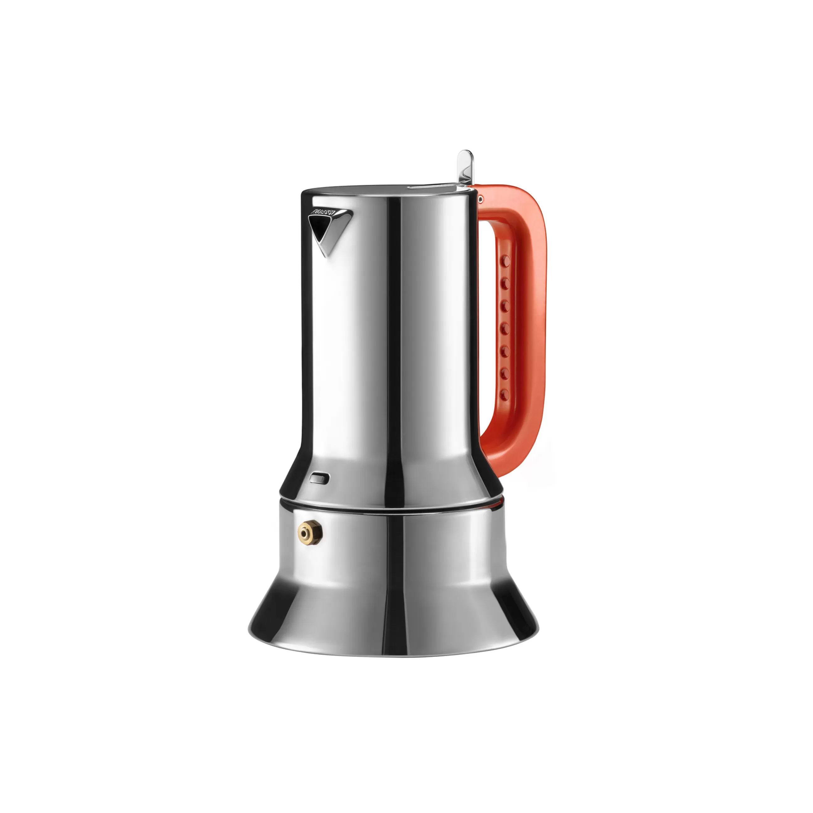 Cafetières>Alessi Cafetiere Italienne 9090, Poignee Perforee (1978) Metal / 3 Tasses - Induction / 100 Values Collection - Acier - Rouge