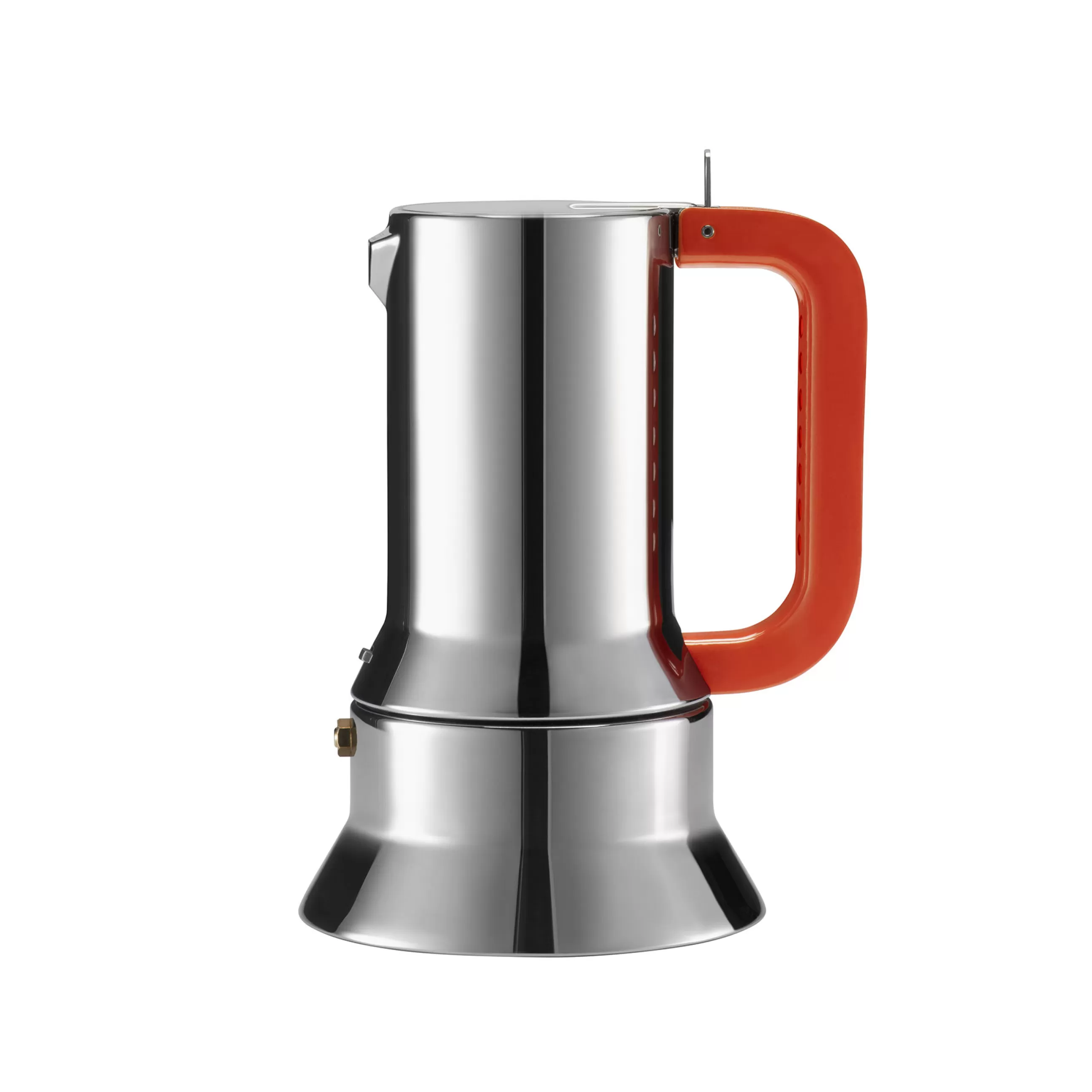 Cafetières>Alessi Cafetiere Italienne 9090, Poignee Perforee (1978) Metal / 6 Tasses - Induction / 100 Values Collection - Acier - Rouge