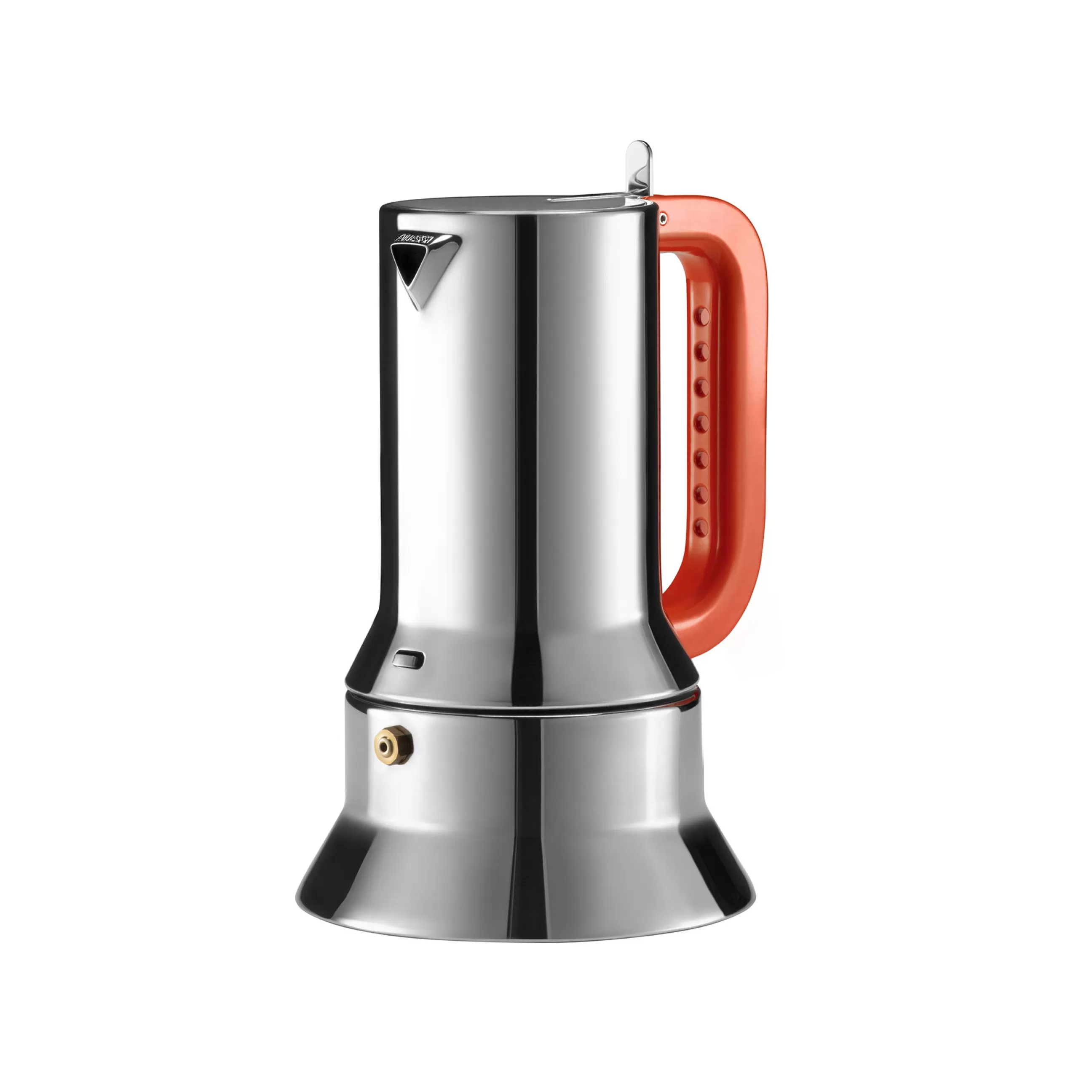 Cafetières>Alessi Cafetiere Italienne 9090, Poignee Perforee (1978) Metal / 6 Tasses - Induction / 100 Values Collection - Acier - Rouge