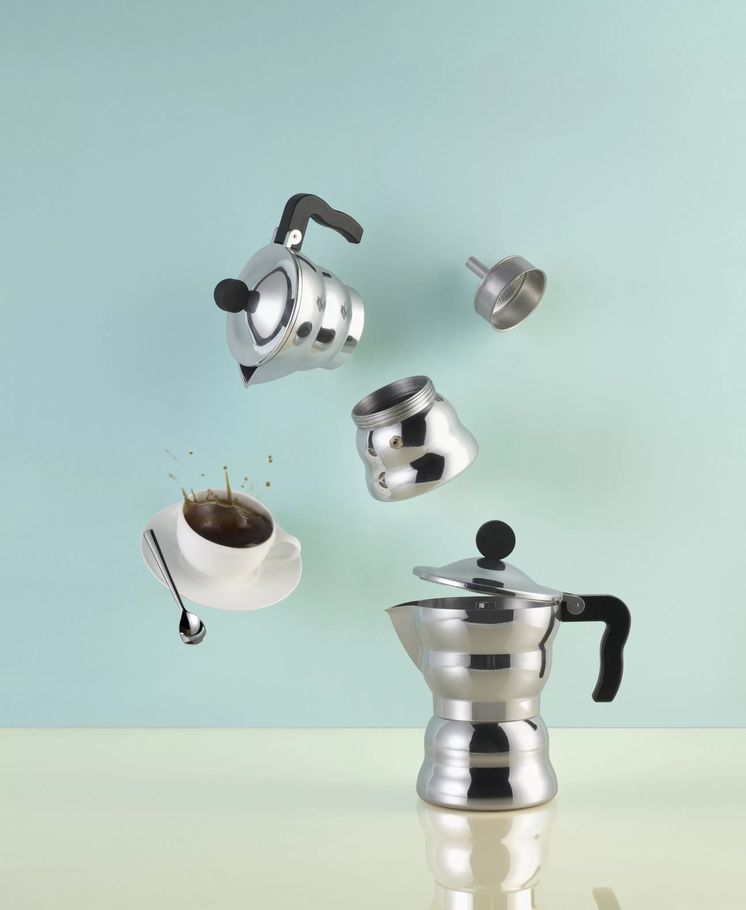 Cafetières>Alessi Cafetiere Italienne Moka Metal / 3 Tasses - Metal Brillant