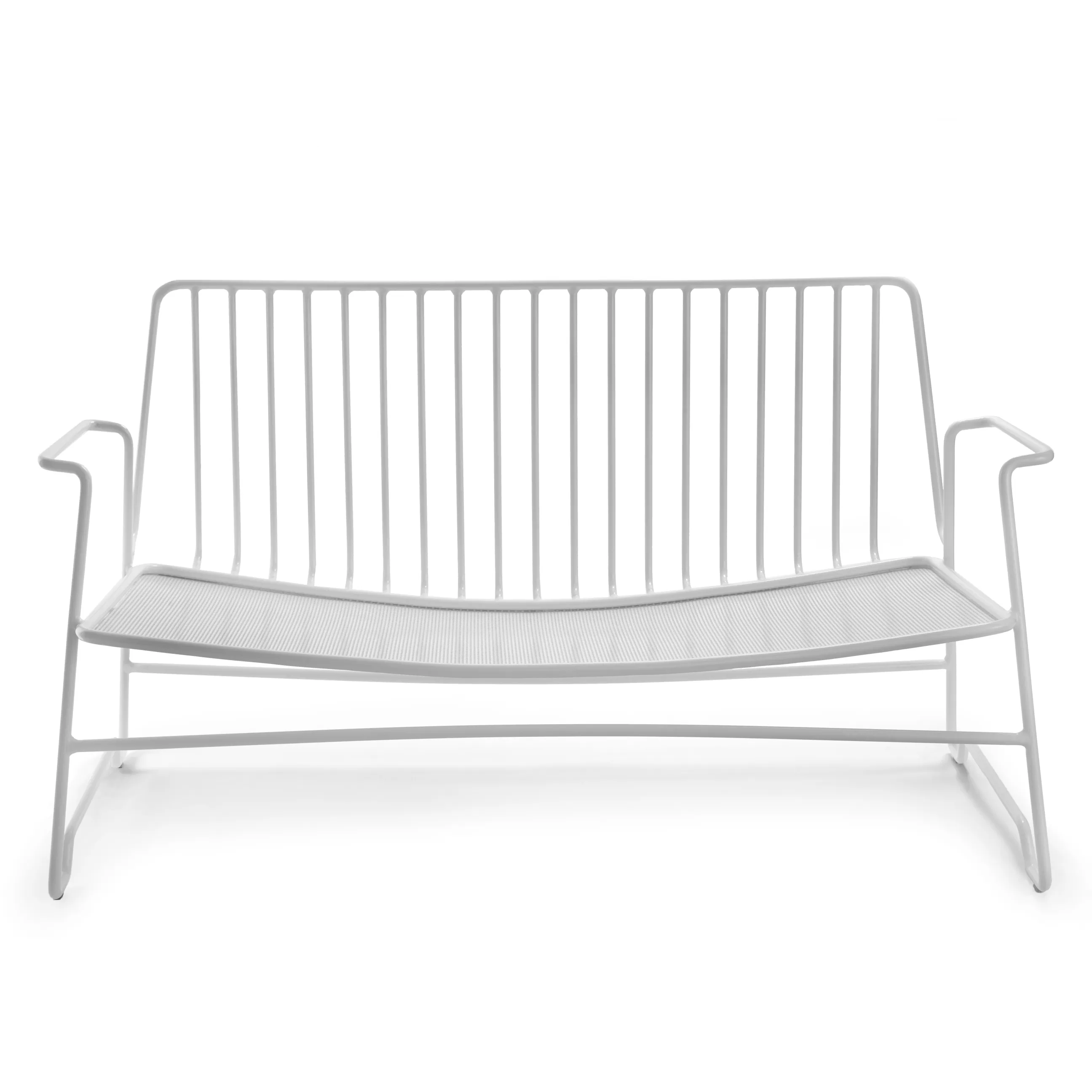 Canapés De Jardin>Serax Canape De Jardin 2 Places Fish & Fish Metal / L 131 Cm - Sans Coussin - Blanc
