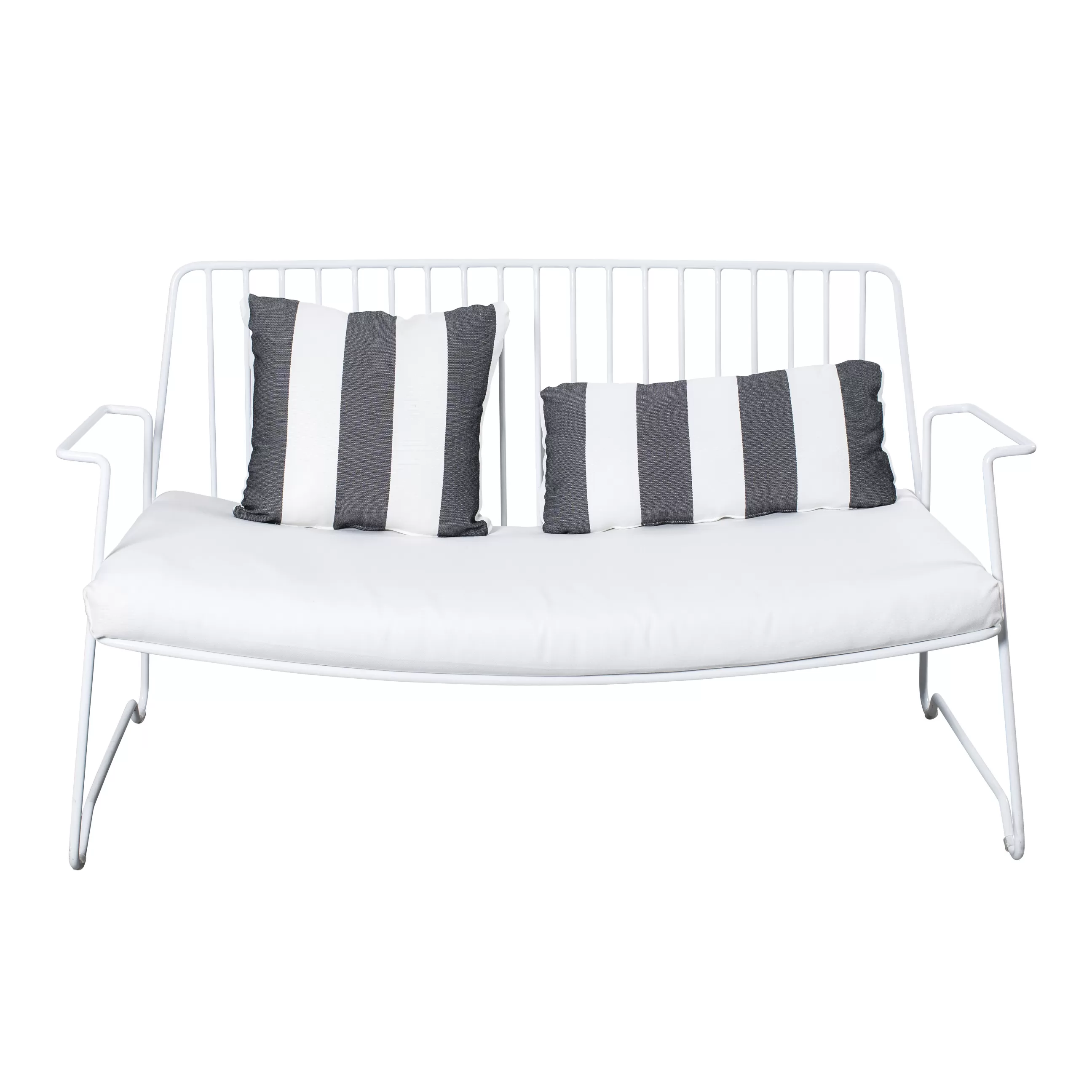Canapés De Jardin>Serax Canape De Jardin 2 Places Fish & Fish Metal / L 131 Cm - Sans Coussin - Blanc