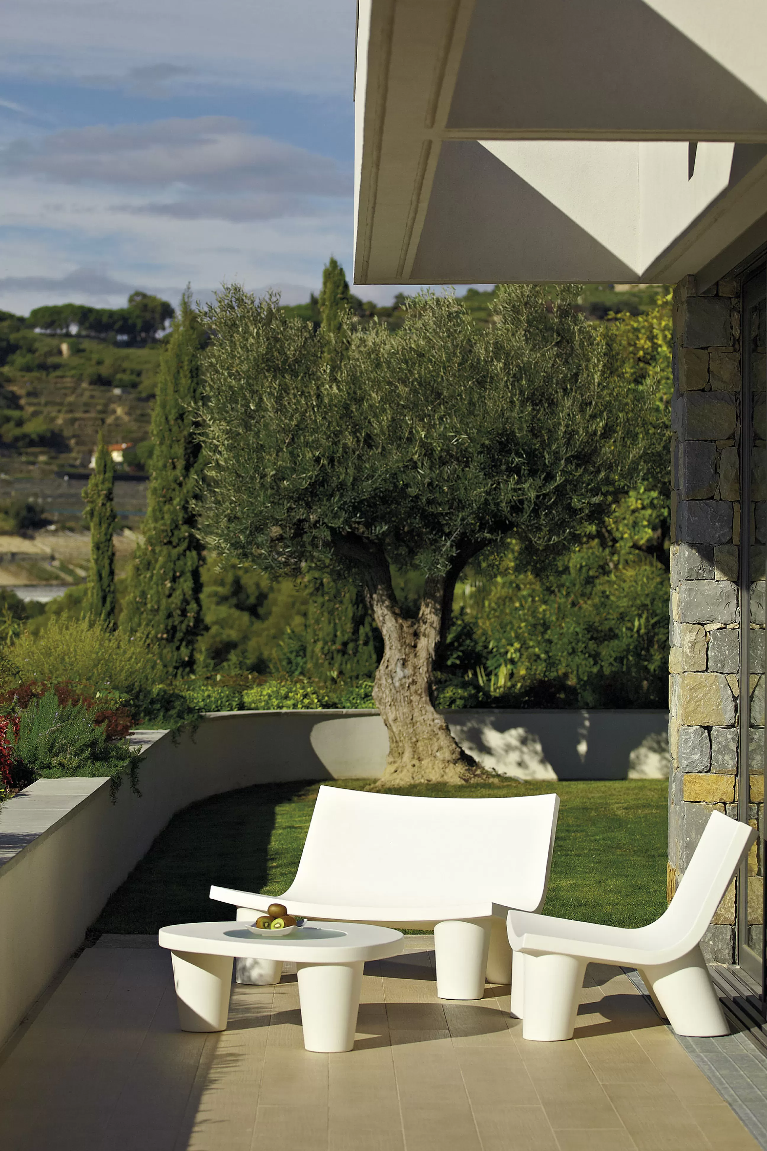 Canapés De Jardin>Slide Canape De Jardin 2 Places Low Lita Love Plastique/ L 118 Cm - Blanc