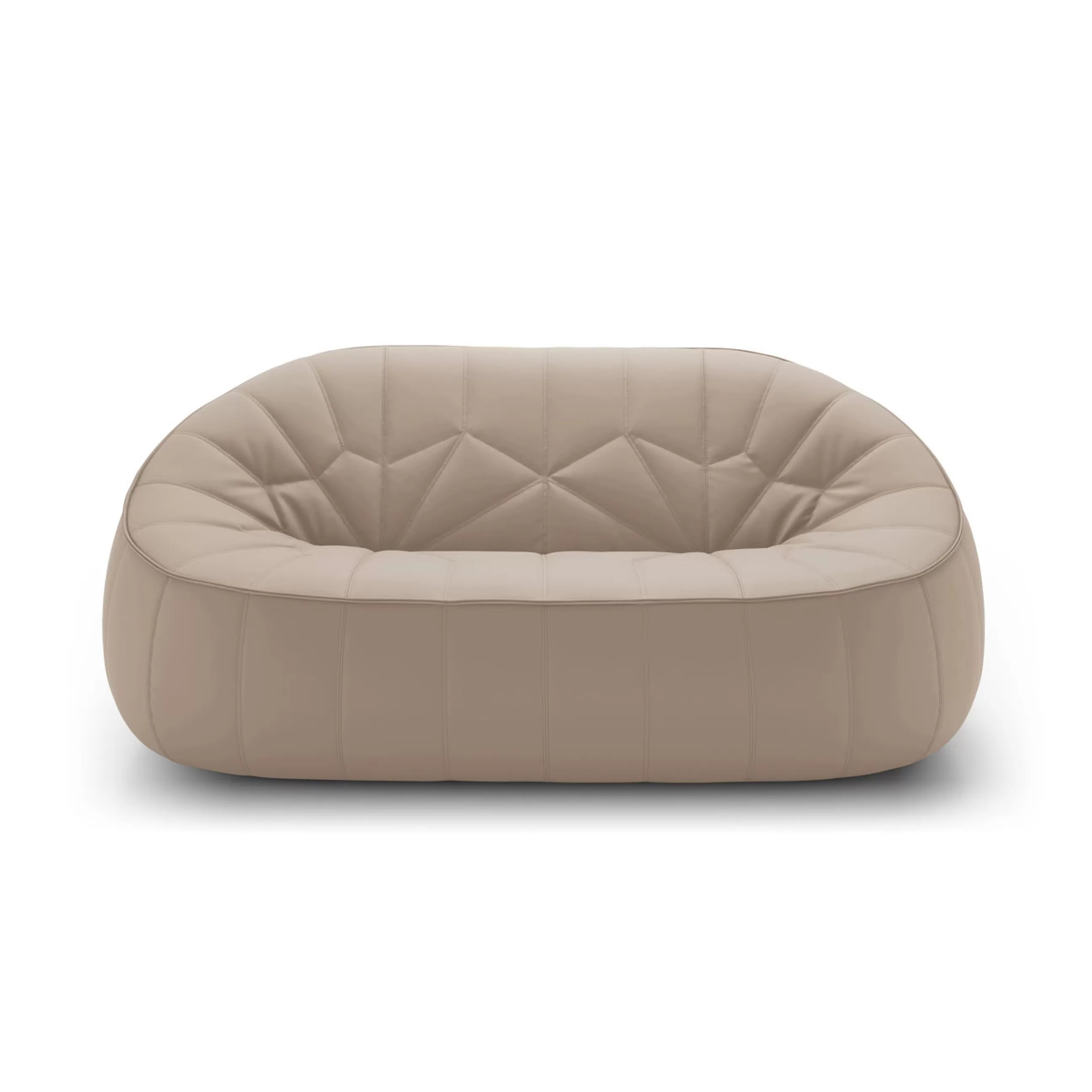 Canapés De Jardin>Cinna Canape De Jardin 2 Places Ottoman Similicuir Beige / L 165 Cm - Taupe