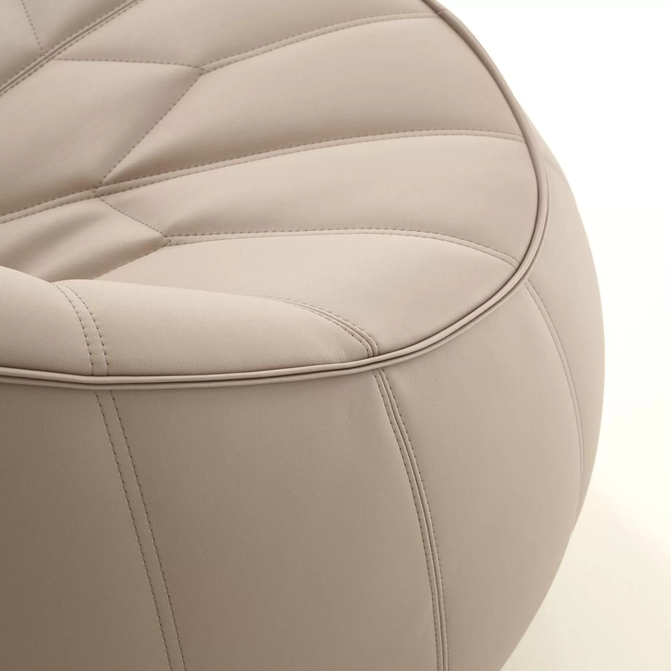 Canapés De Jardin>Cinna Canape De Jardin 2 Places Ottoman Similicuir Beige / L 165 Cm - Taupe