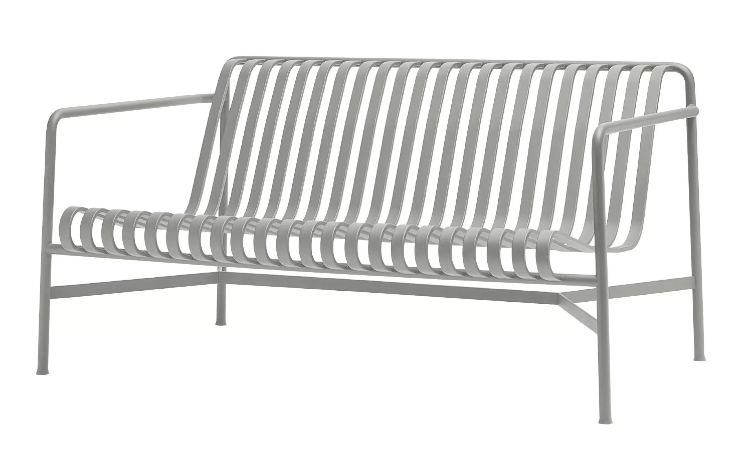 Canapés De Jardin>Hay Canape De Jardin 2 Places Palissade Lounge Metal Gris / L 139 Cm - R & E Bouroullec - Gris Clair