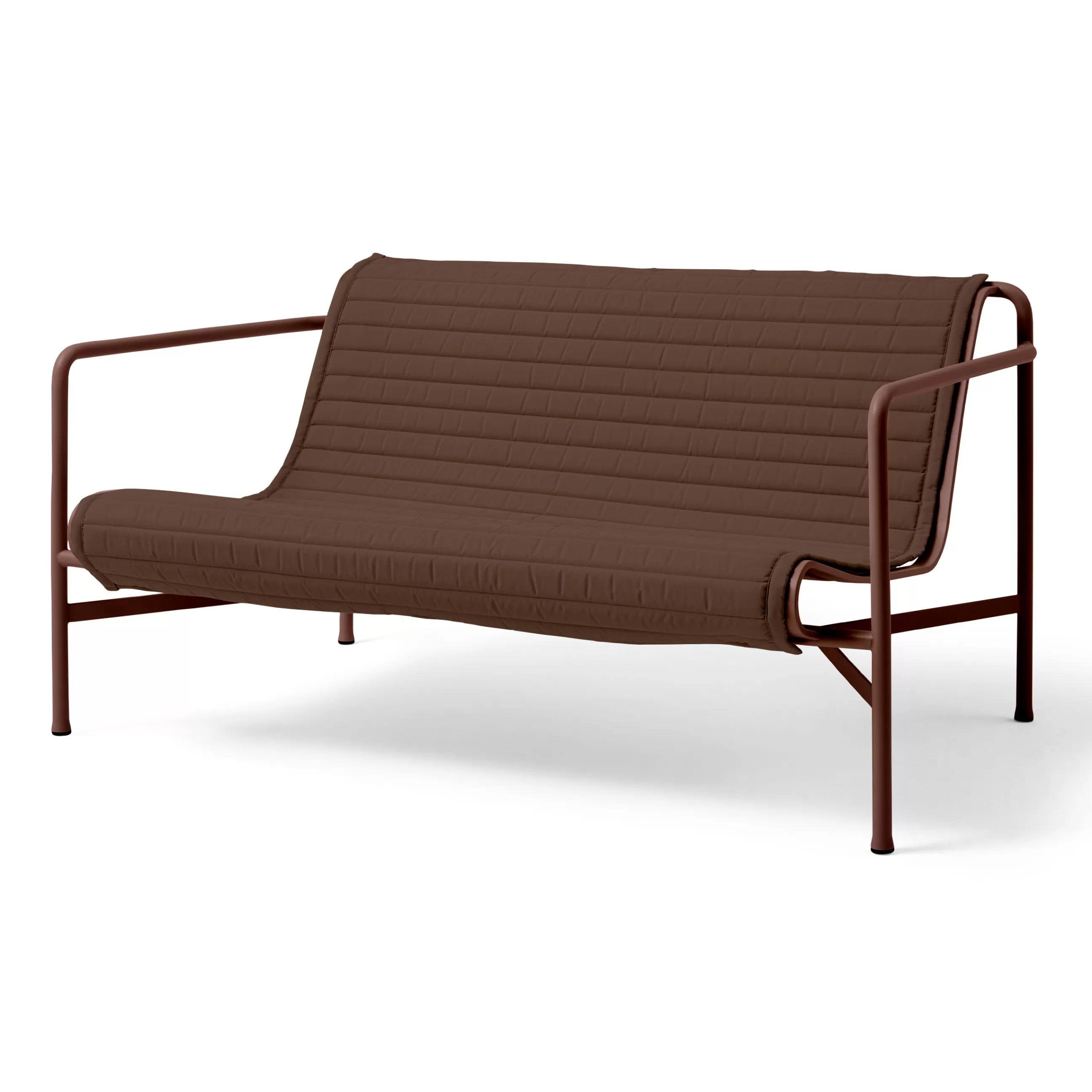 Bancs De Jardin>Hay Canape De Jardin 2 Places Palissade Lounge Metal Rouge / L 139 Cm - R & E Bouroullec - Rouge Oxyde