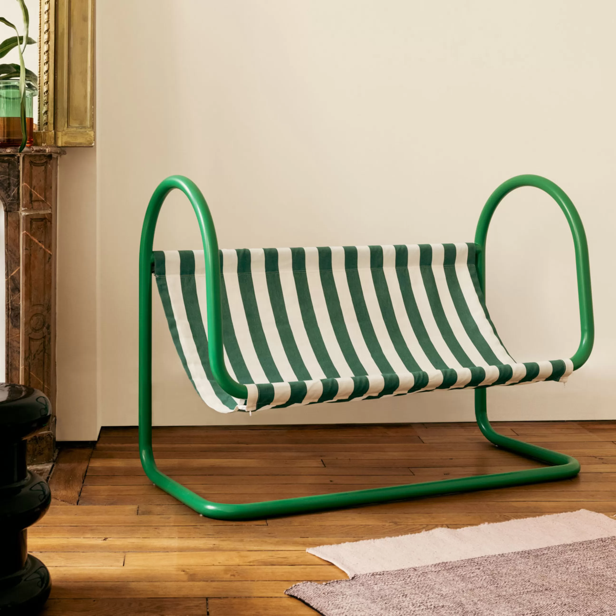 Canapés De Jardin>Axel Chay Canape De Jardin 2 Places Petit Double Metal Vert / L 130 Cm - Exclusivite Made In Design - Blanc - Vert