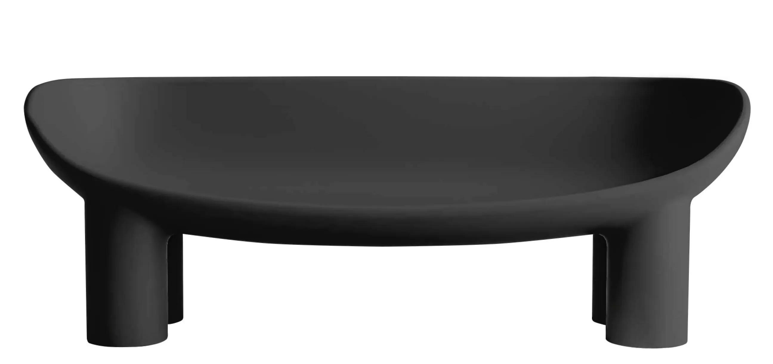 Canapés De Jardin>Driade Canape De Jardin 2 Places Roly Poly Plastique Noir / L 175 Cm - Polyethylene - Charbon