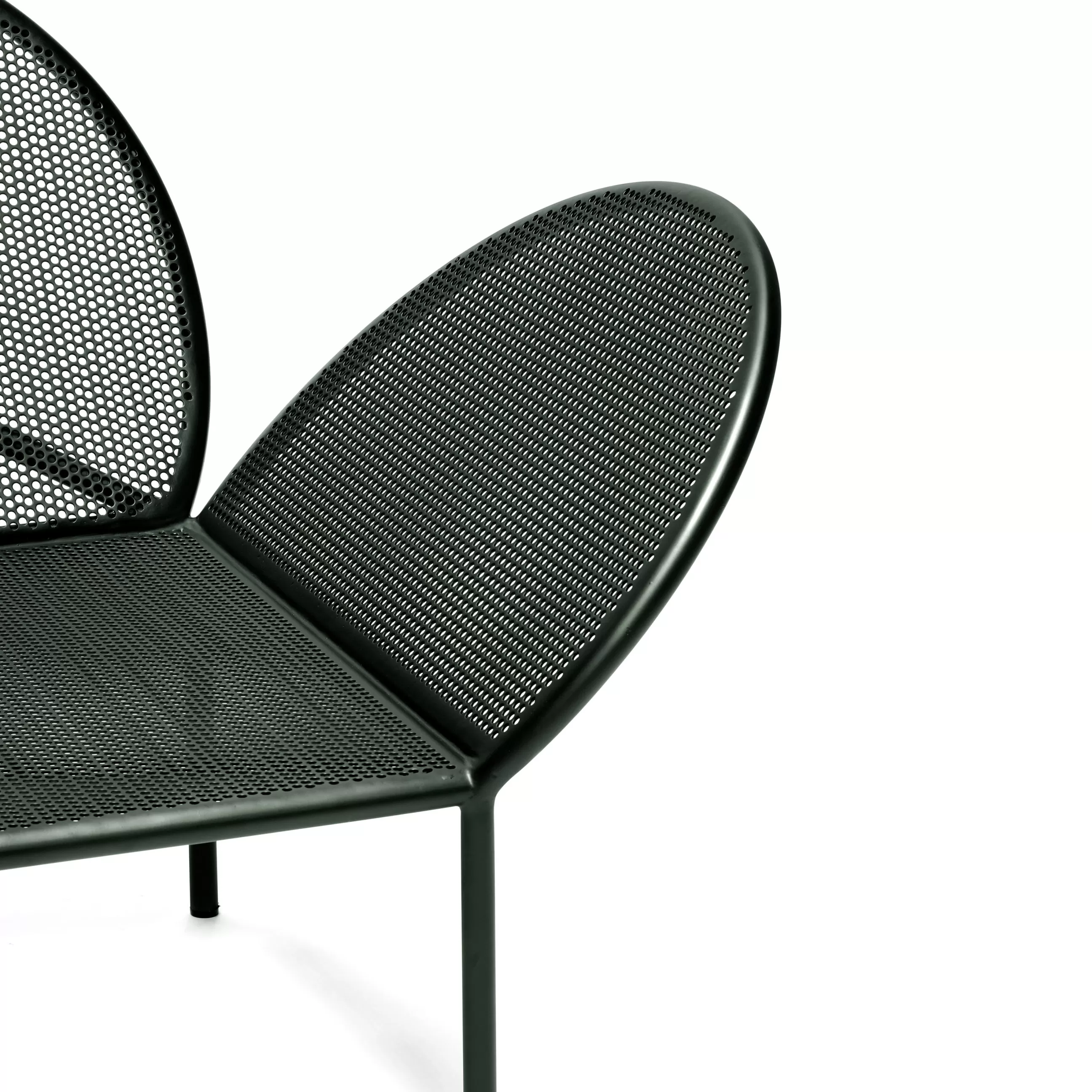 Canapés De Jardin>Serax Canape De Jardin 3 Places Fontainebleau Metal Vert / Acier Perfore - L 210 Cm - Vert Fonce