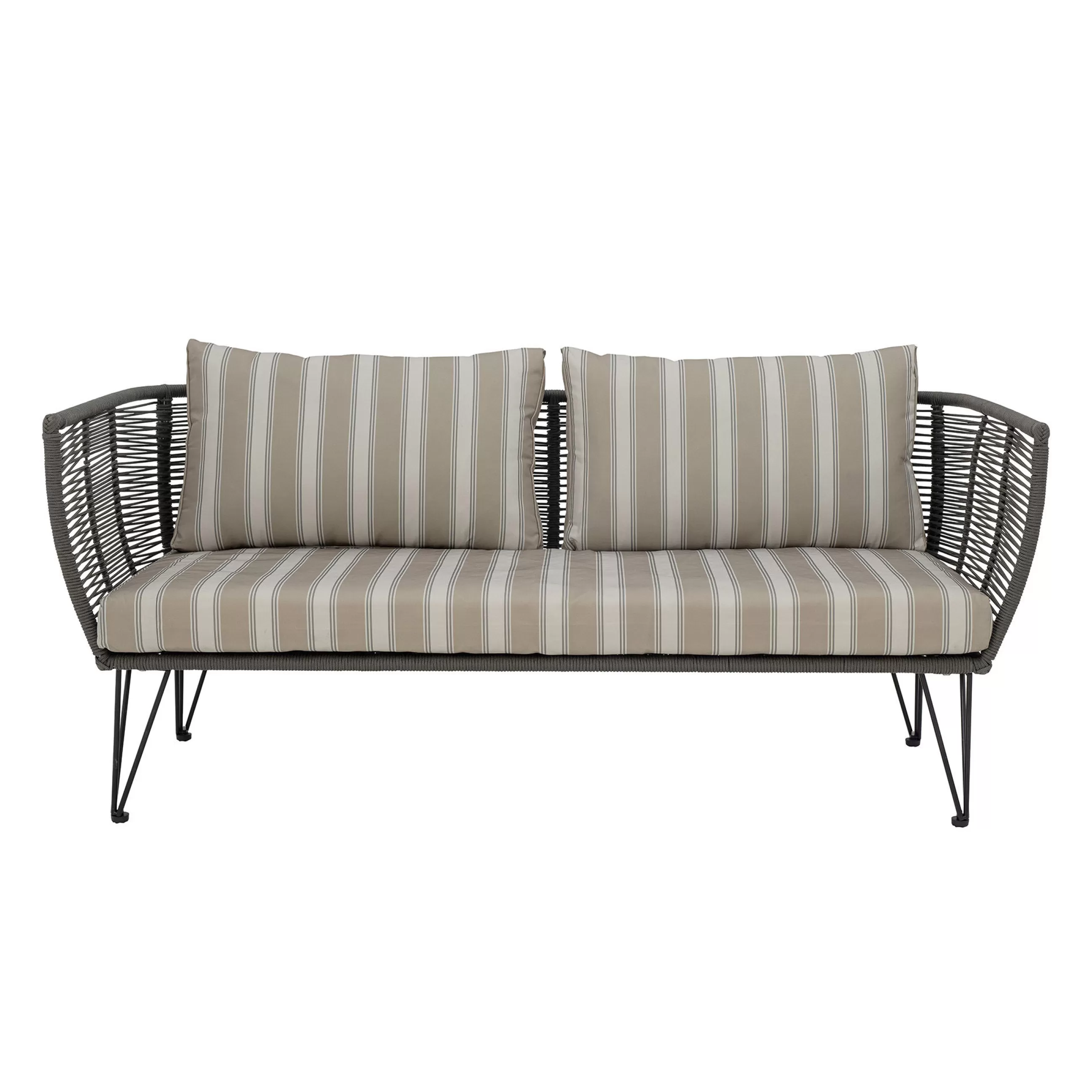 Canapés De Jardin>Bloomingville Canape De Jardin 3 Places Mundo Tissu Vert / L 175 Cm - Fils Pvc - Beige - Vert