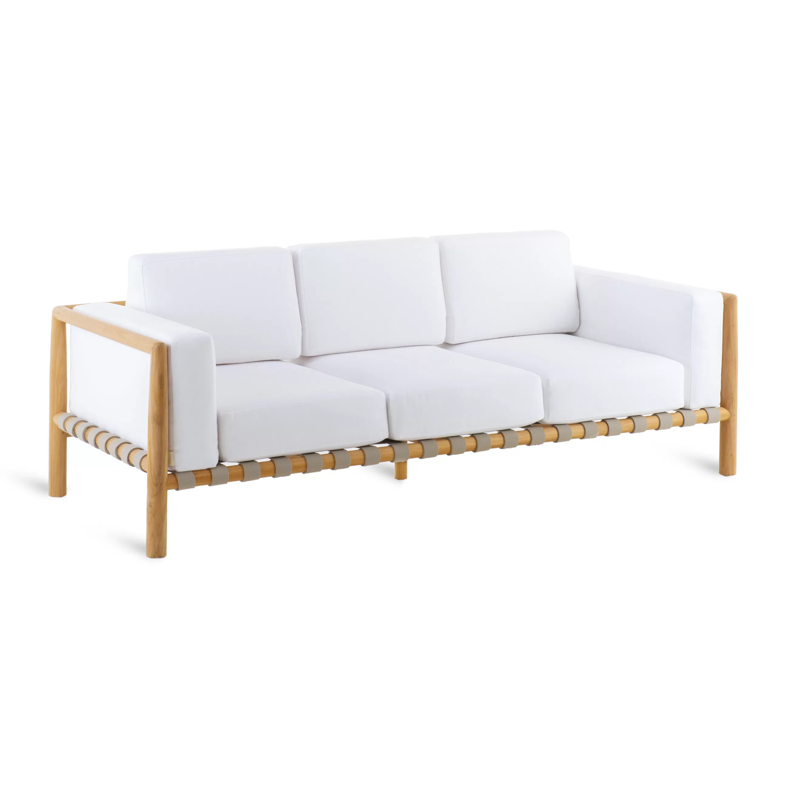 Canapés De Jardin>Unopiu Canape De Jardin 3 Places Pevero Bois Naturel / L 200 Cm / Teck - Sans Coussin - Taupe - Teck