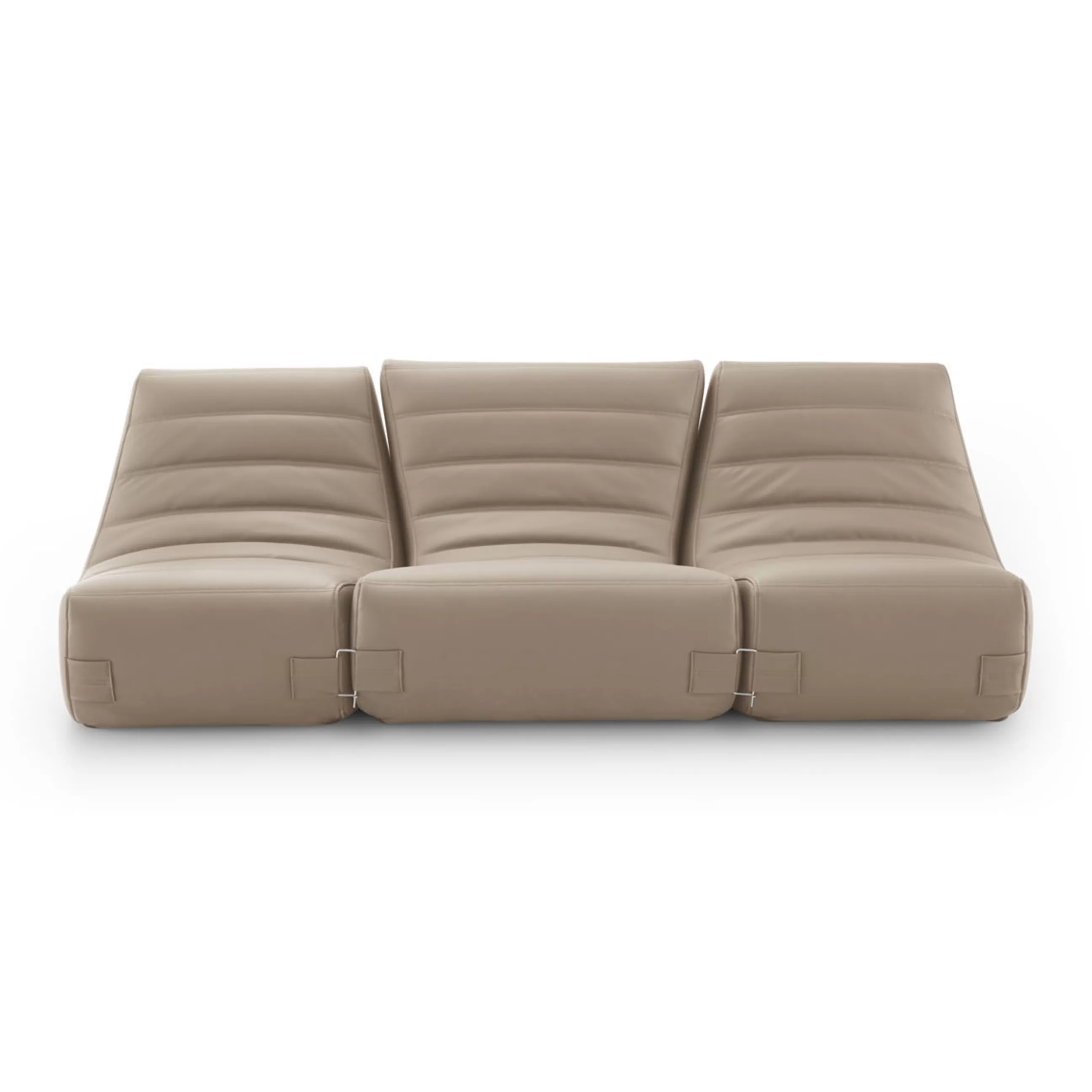 Canapés De Jardin>Cinna Canape De Jardin 3 Places Saparella Cuir Beige (1965) / 3 Modules - L 222 Cm - Taupe