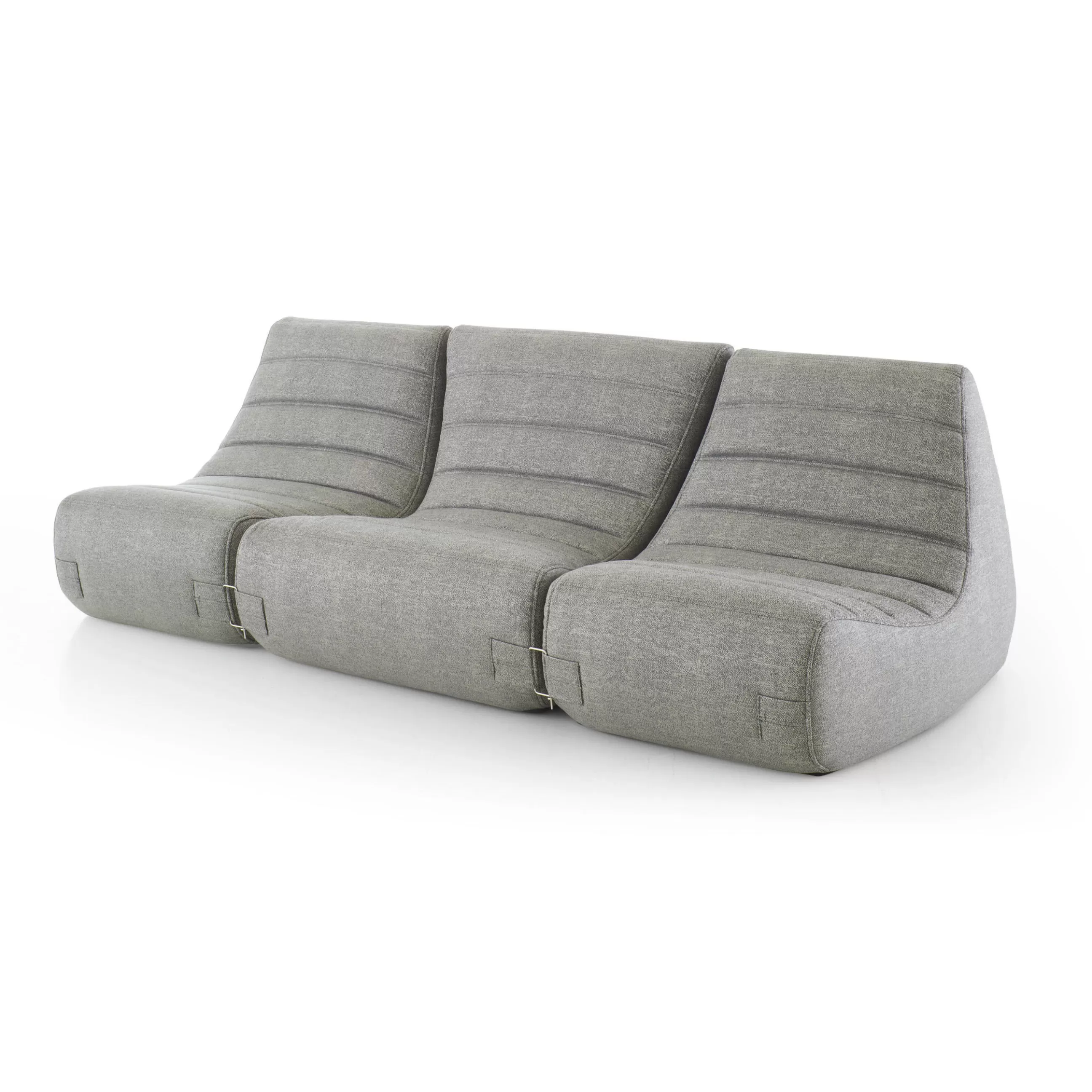Canapés De Jardin>Cinna Canape De Jardin 3 Places Saparella Tissu Gris (1965) / 3 Modules - L 222 Cm - Gris Flanelle
