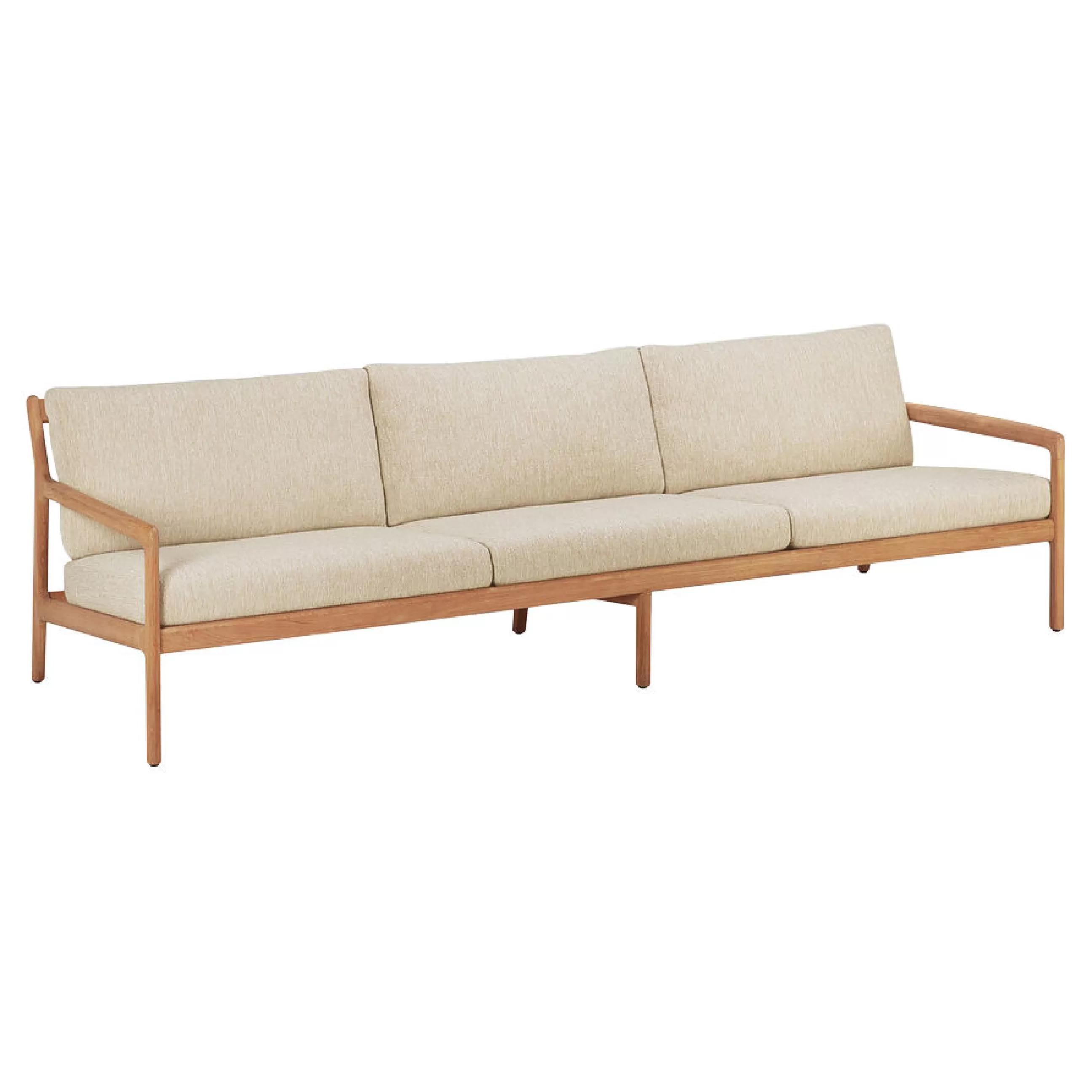 Canapés De Jardin>Ethnicraft Canape De Jardin 4 Places Jack Outdoor Tissu Bois Beige / L 265 Cm - Teck - Naturel - Teck