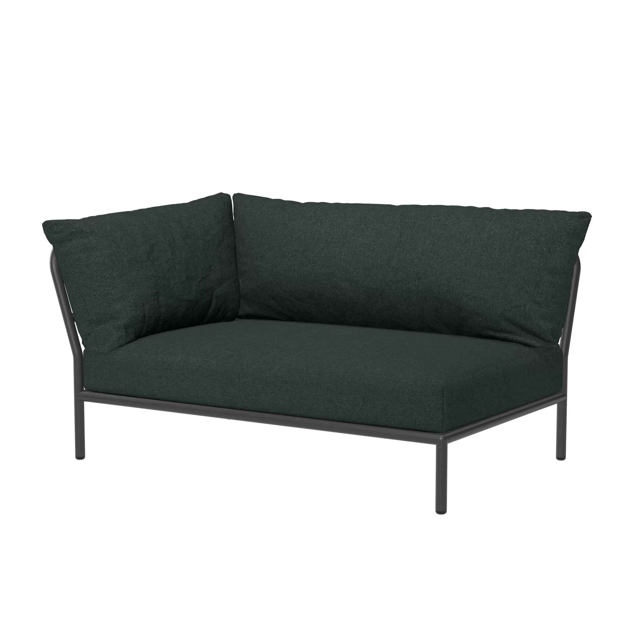 Canapés De Jardin>Houe Canape De Jardin Modulable Level 2 Tissu Vert / Dossier Extra Moelleux - Angle Gauche - L 139 X P 92,5 Cm - Vert Alpin