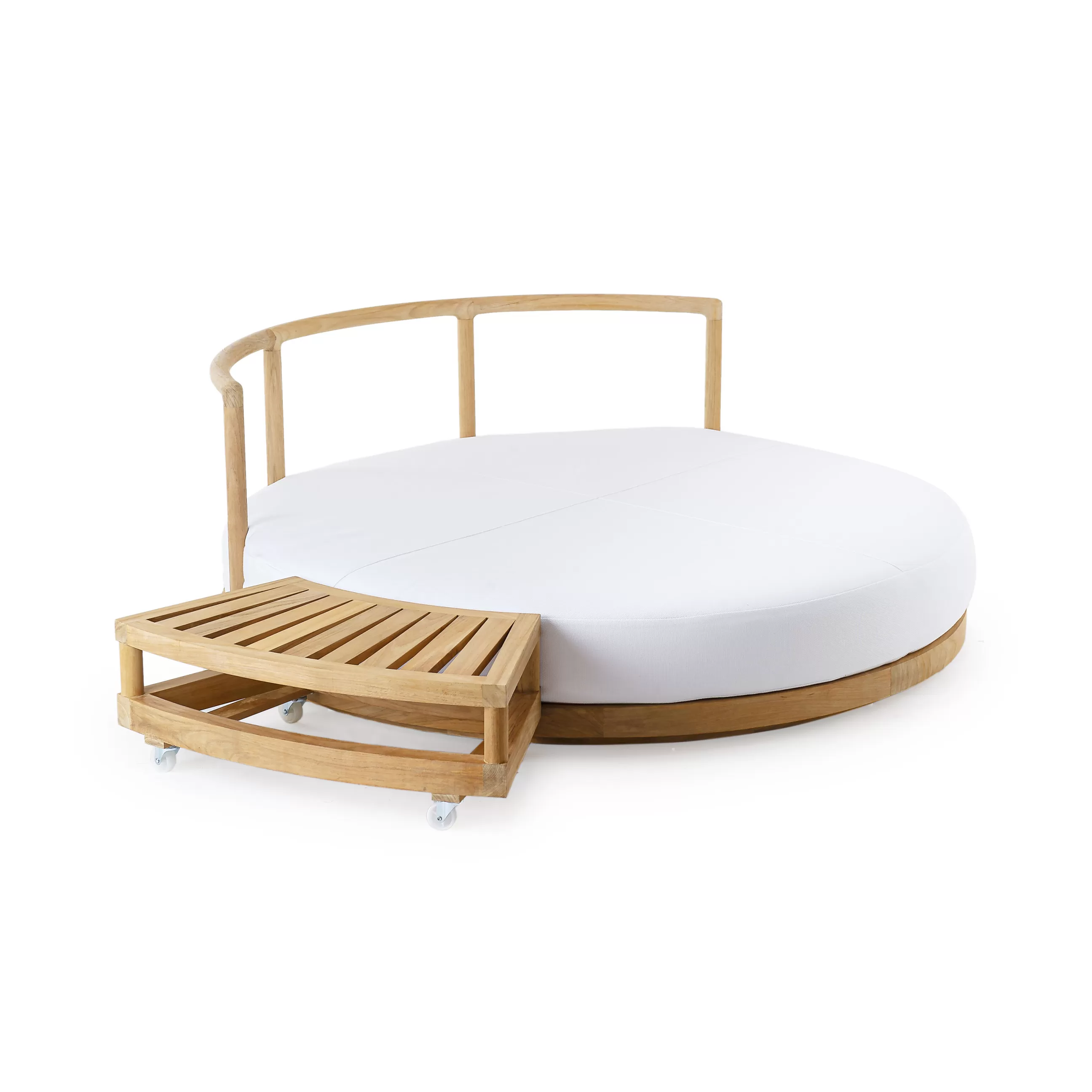 Canapés De Jardin>Unopiu Canape De Jardin Rond Pevero Bois Naturel / Ilot - O 160 Cm / - Sans Coussin - Teck