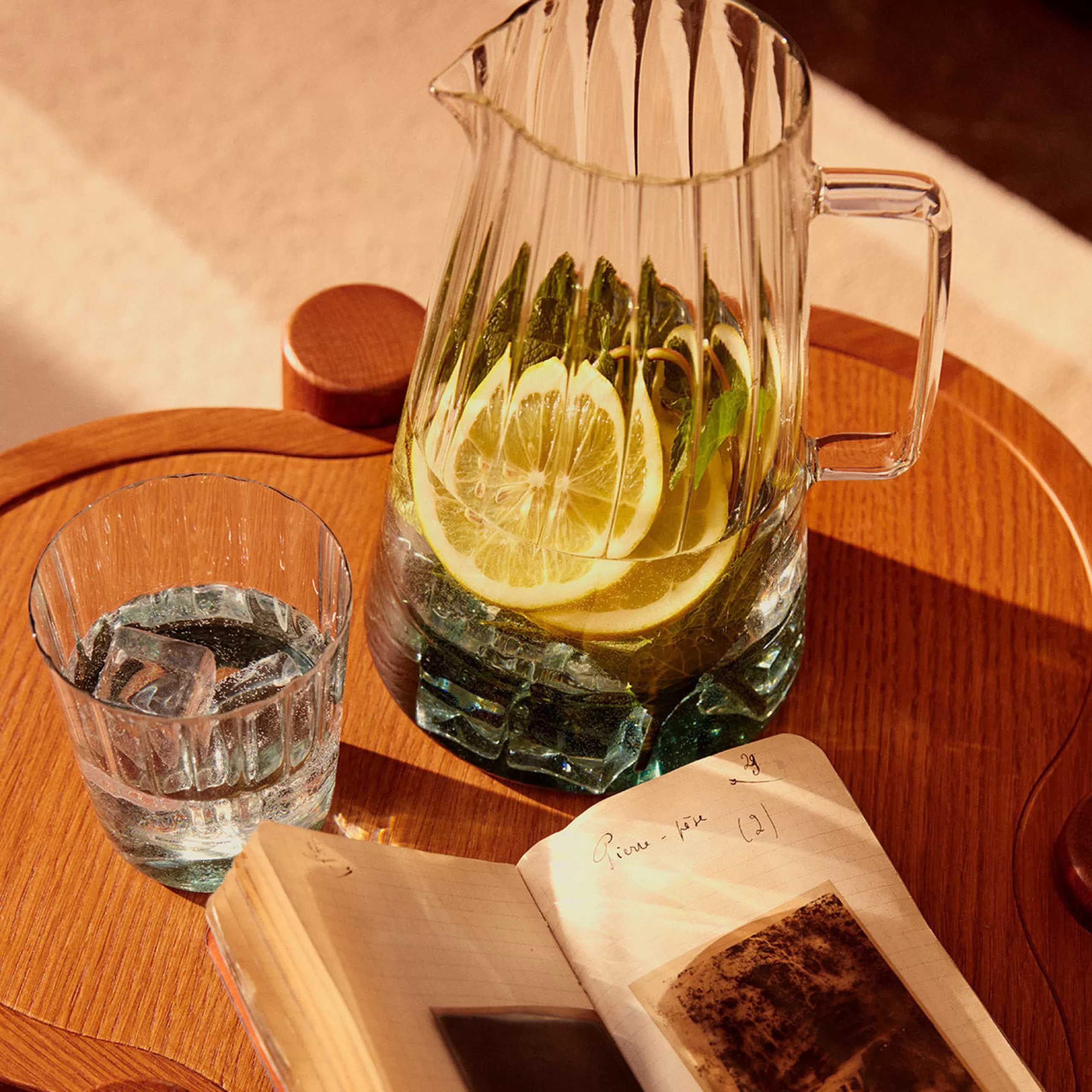 Carafes Et Décanteurs>Maison Sarah Lavoine Carafe Eclat Verre Transparent / Verre Souffle - 1,9 L - Bleu Sarah - Transparent