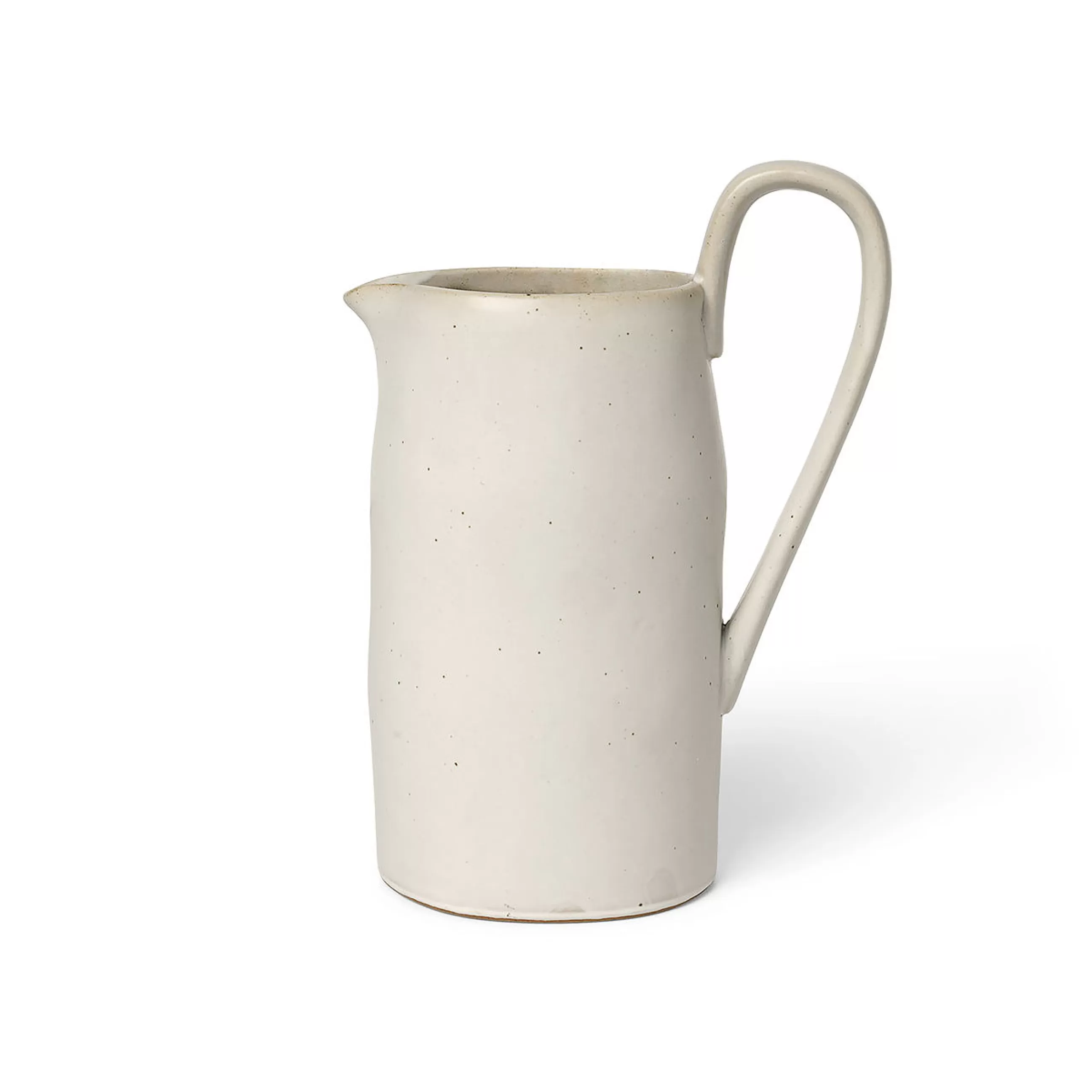 Carafes Et Décanteurs>Ferm Living Carafe Flow Ceramique Blanc / 1 L - Blanc Casse Mouchete