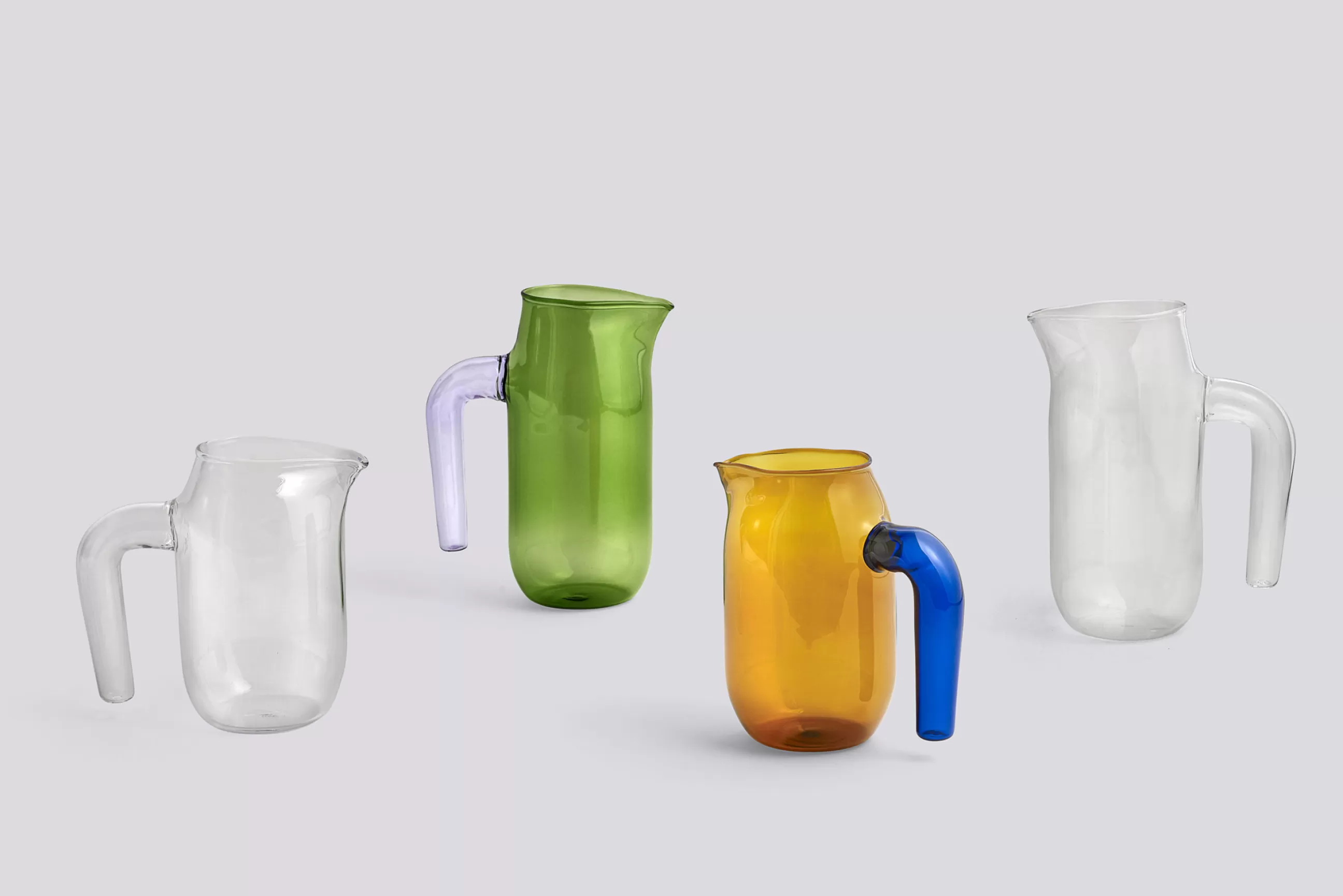 Carafes Et Décanteurs>Hay Carafe Jug Small Verre Orange / O 10 X H 16,5 Cm - Ambre - Bleu
