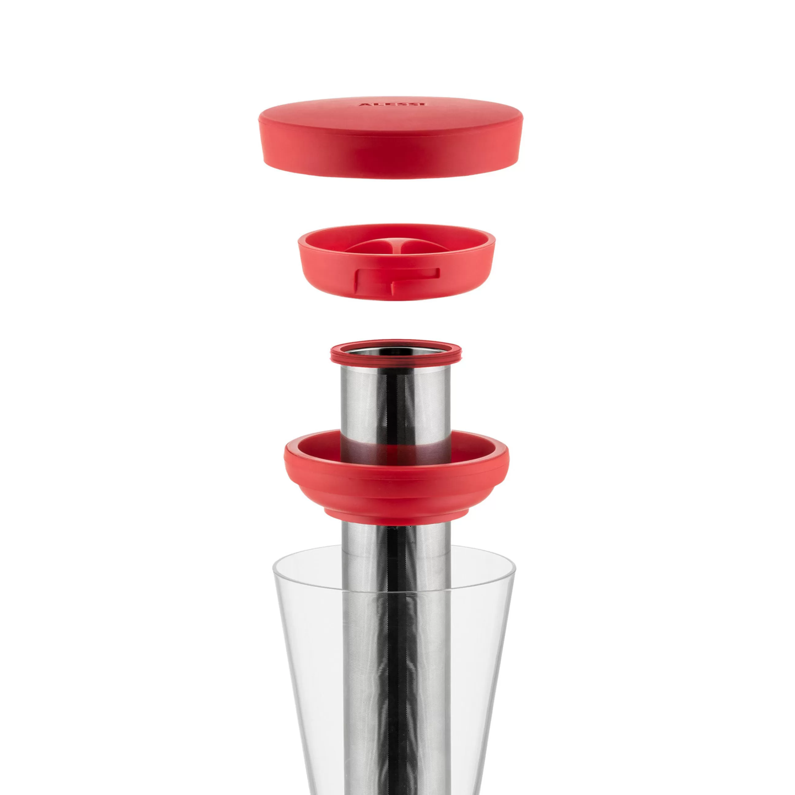 Cafetières>Alessi Carafe Pour Cafe Infuse A Froid Mazagran Verre/ Pour Cafe Cold Brew - 90 Cl - Rouge