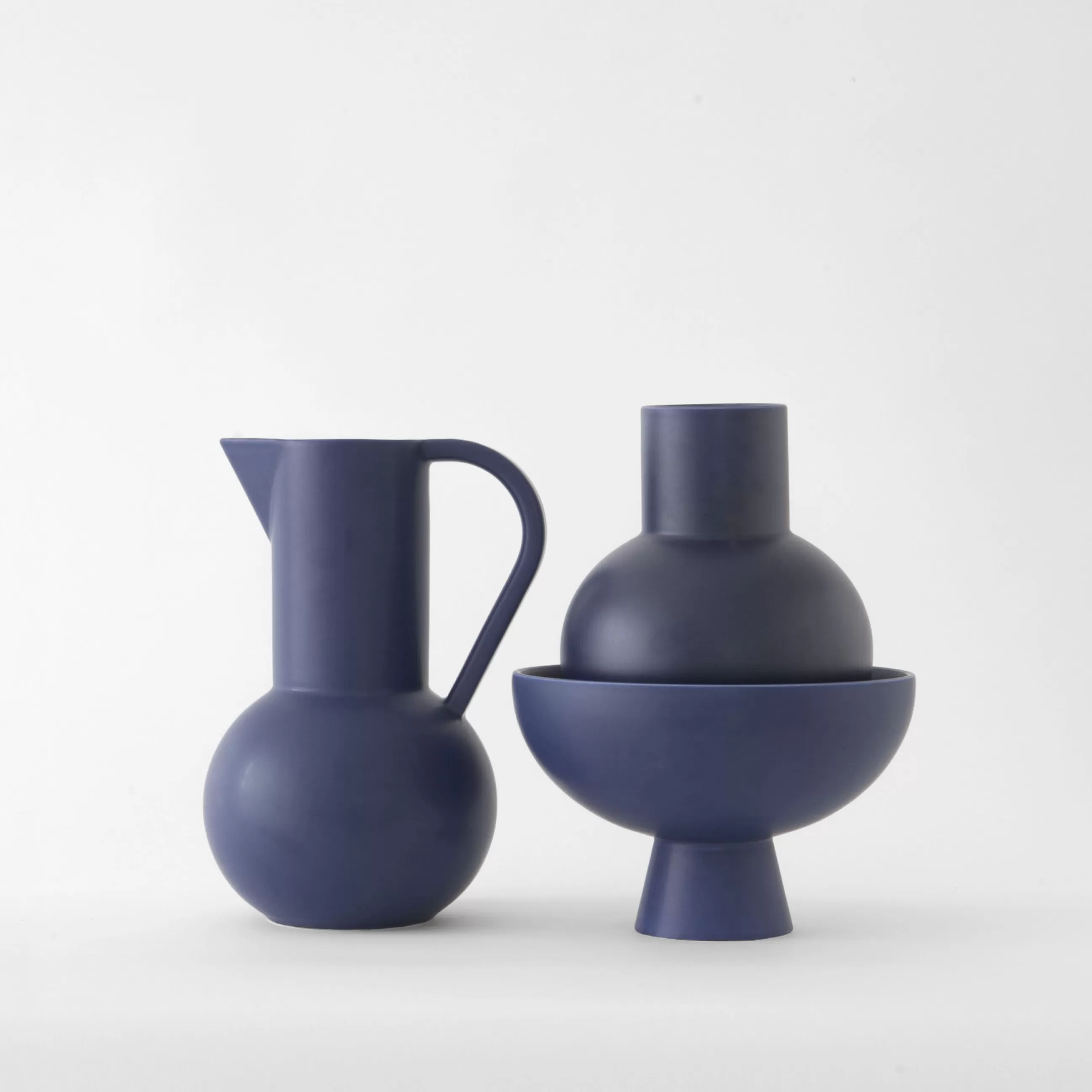 Carafes Et Décanteurs>raawii Carafe Strom Medium Ceramique/ H 24 Cm - Ceramique / Fait Main - Bleu