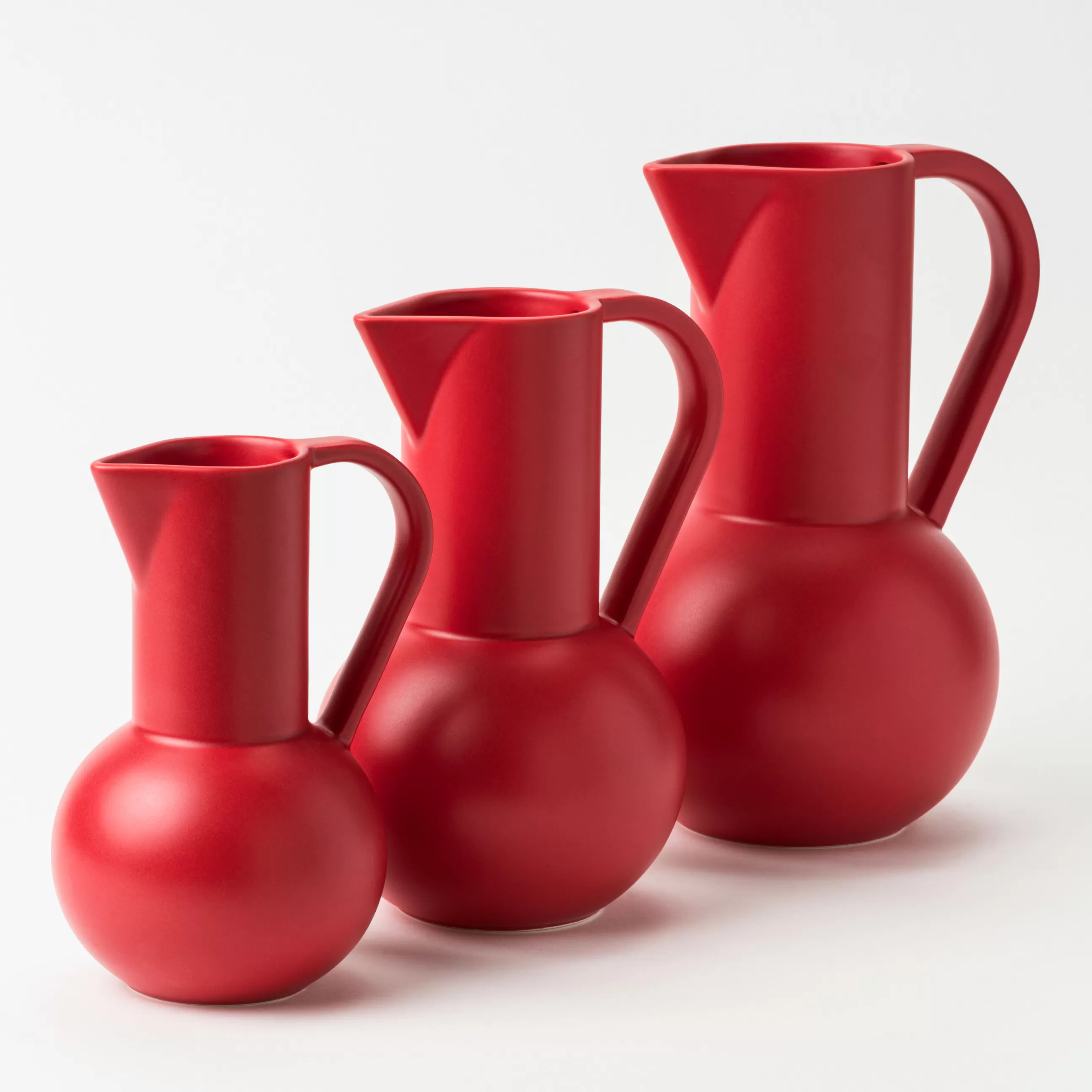 Carafes Et Décanteurs>raawii Carafe Strom Medium Ceramique Rouge / H 24 Cm - Ceramique / Fait Main - Rouge Salsa