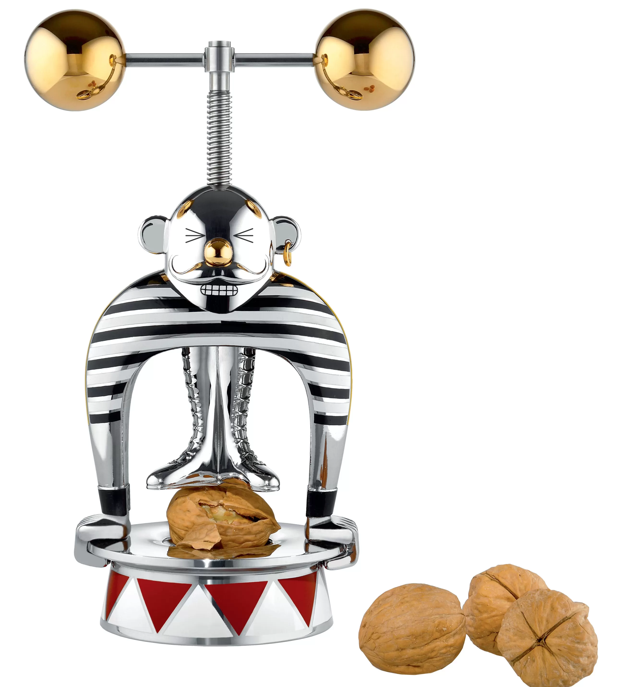 Ustensiles De Cuisines>Alessi Casse-Noix Strongman Metal Or Argent / Circus - Edition Limitee Numerotee - Multicolore
