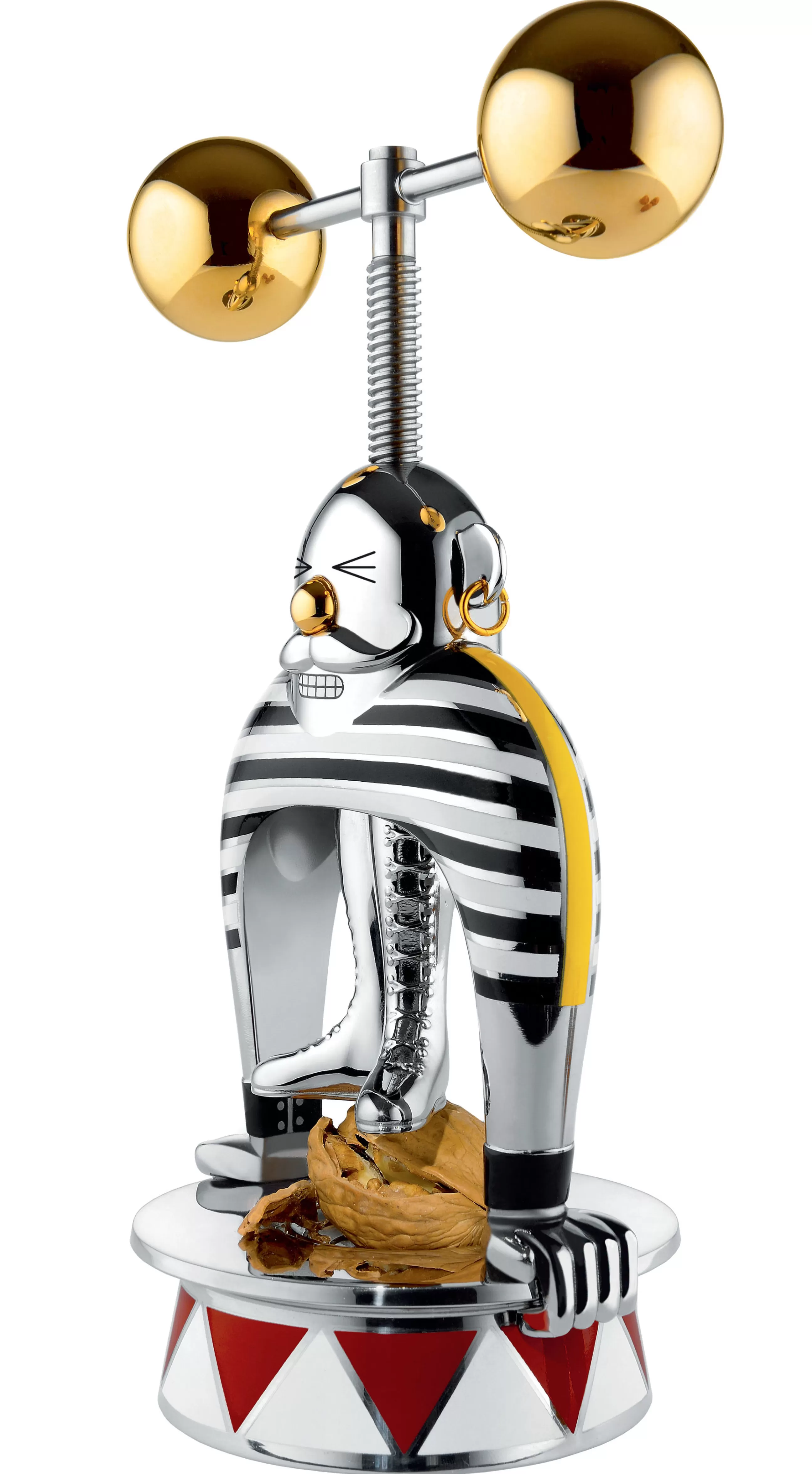 Ustensiles De Cuisines>Alessi Casse-Noix Strongman Metal Or Argent / Circus - Edition Limitee Numerotee - Multicolore