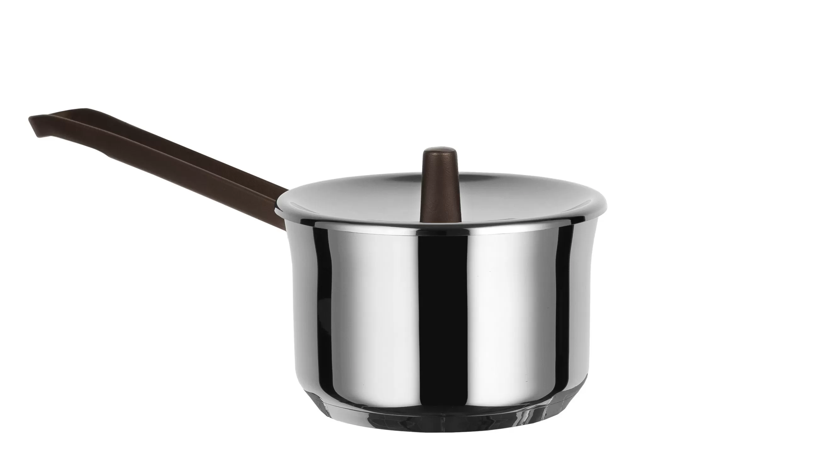 Plats Et Cuisson>Alessi Casserole Edo Metal / Avec Long Manche - H 11 Cm - 1 L - Marron - Metal