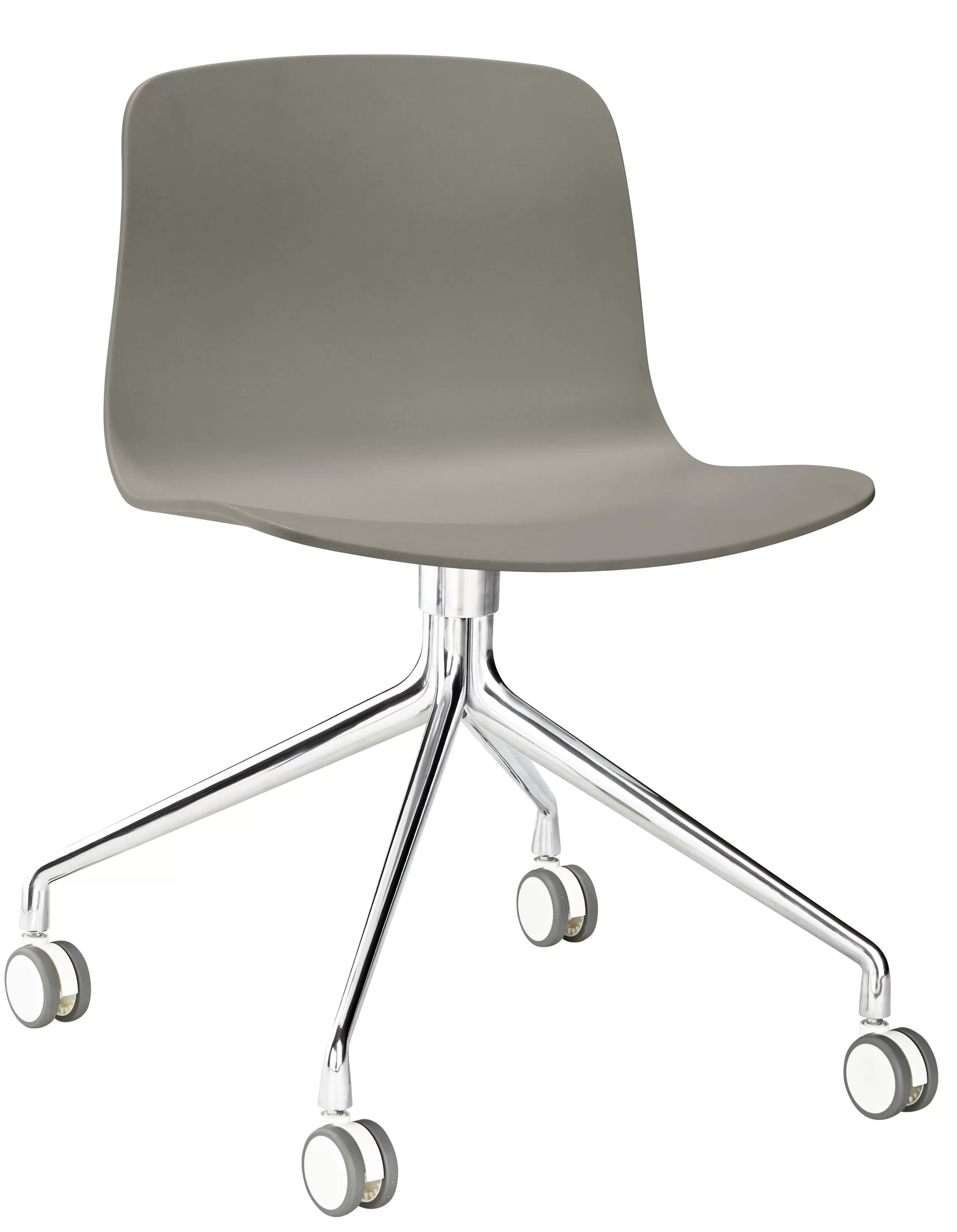 Fauteuils De Bureau>Hay Chaise A Roulettes About A Chair Aac14 Plastique Gris Metal / Pivotante - Aluminium - Gris