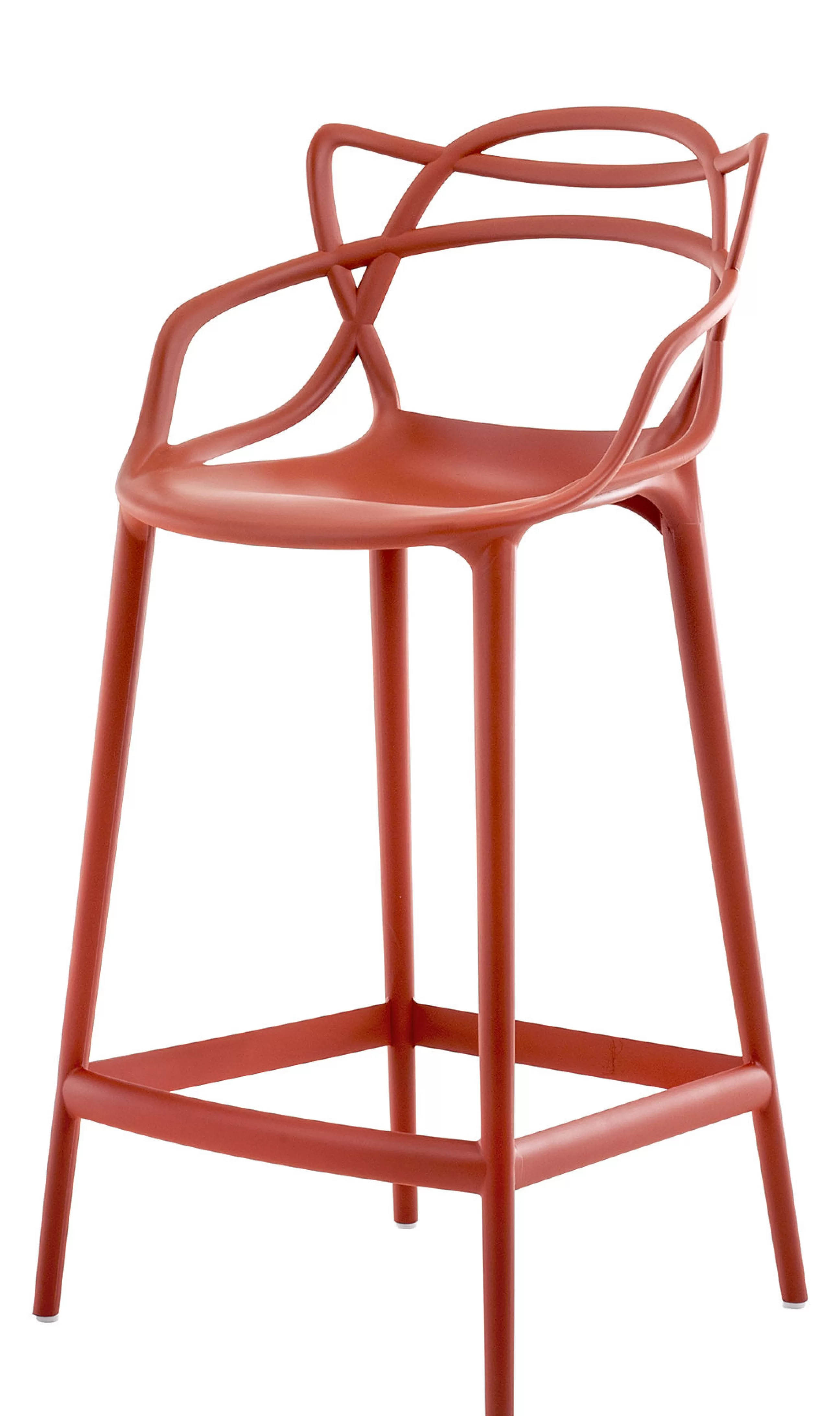 Tabourets De Bar D'extérieur>Kartell Chaise De Bar Masters Plastique Orange / H 65 Cm - Orange Rouille