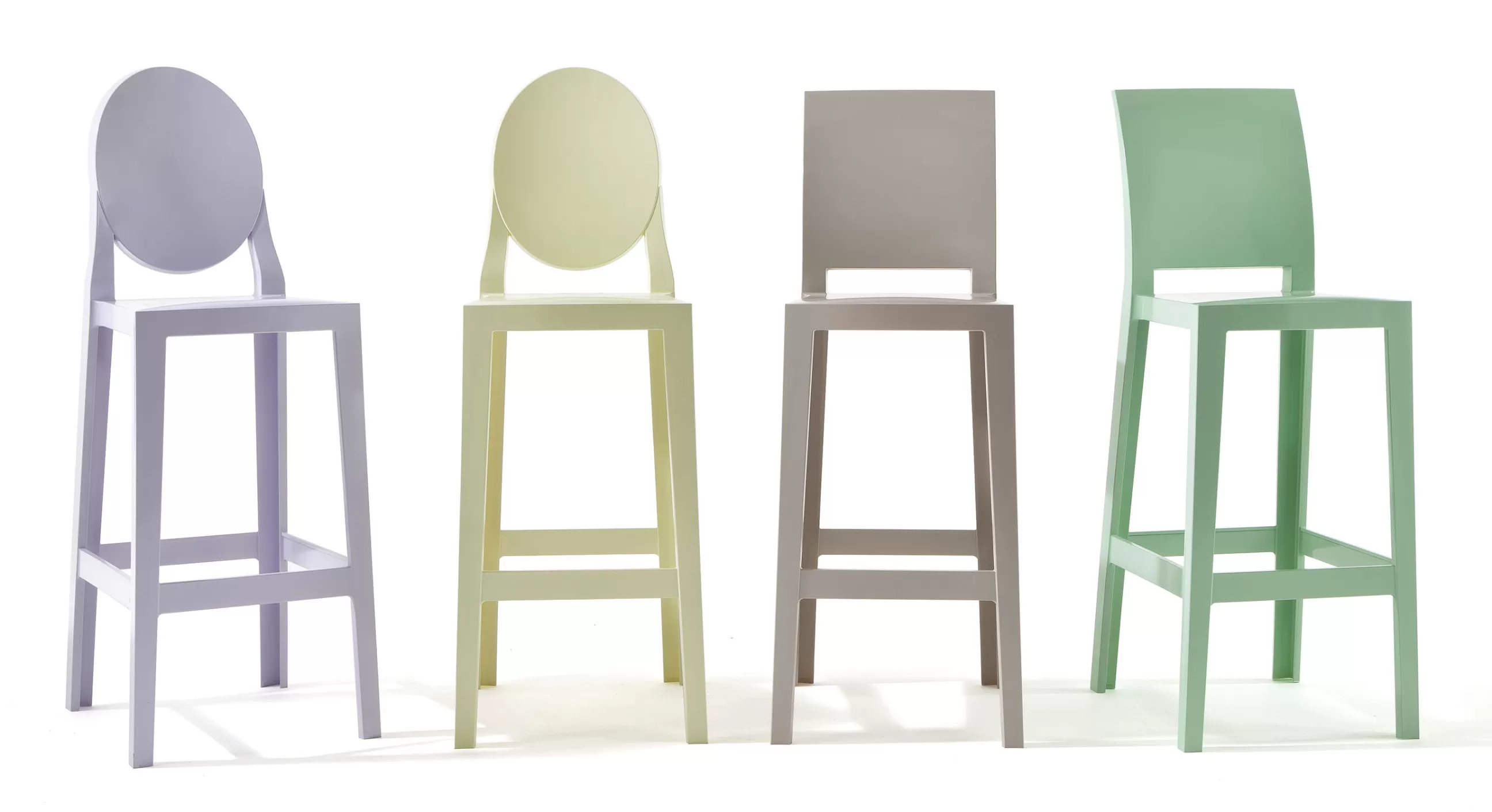 Tabourets De Bar D'extérieur>Kartell Chaise De Bar One More Plastique Transparent / H 75Cm - Cristal
