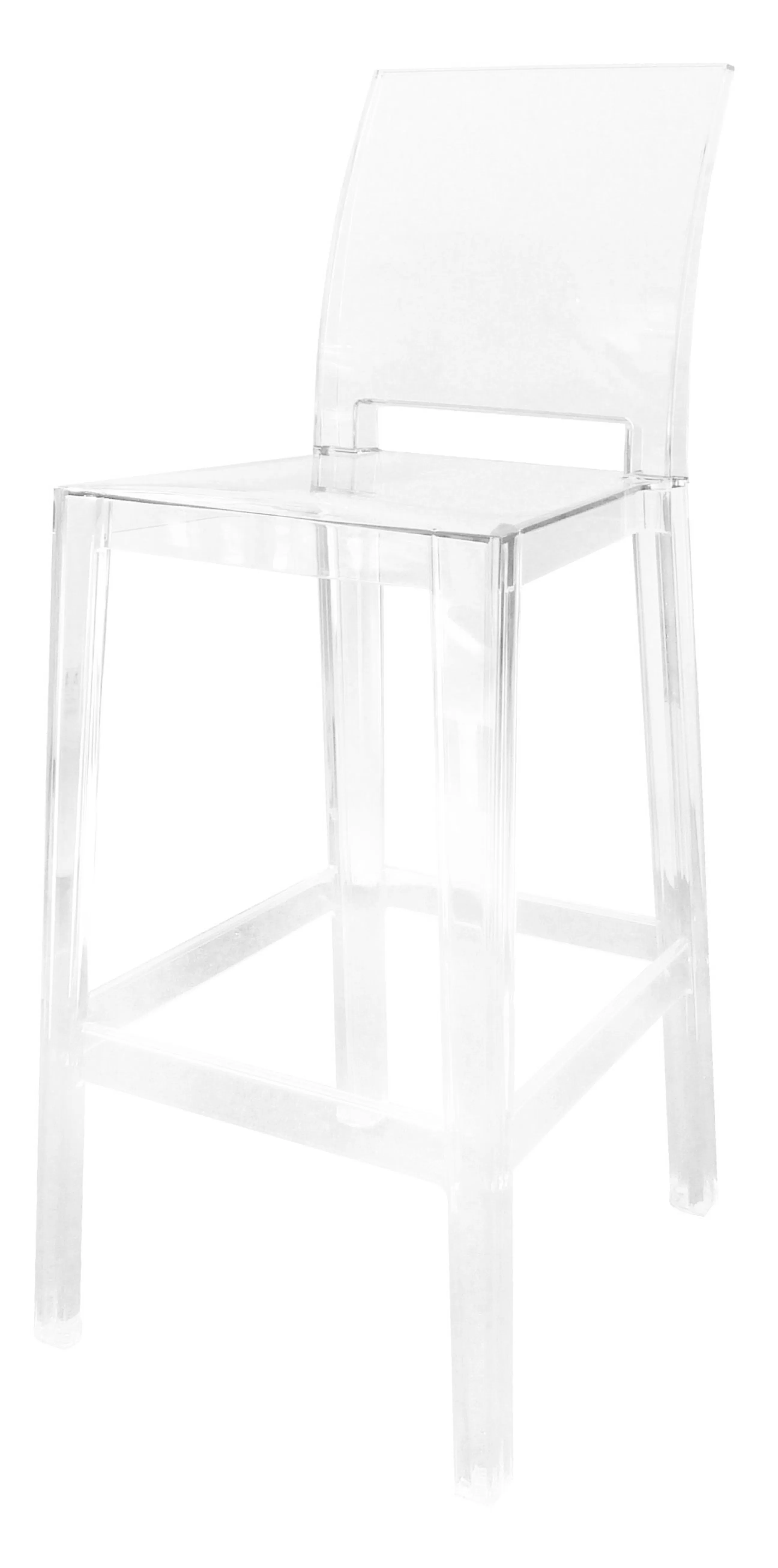 Tabourets De Bar D'extérieur>Kartell Chaise De Bar One More Please Plastique Transparent / H 65Cm - Cristal